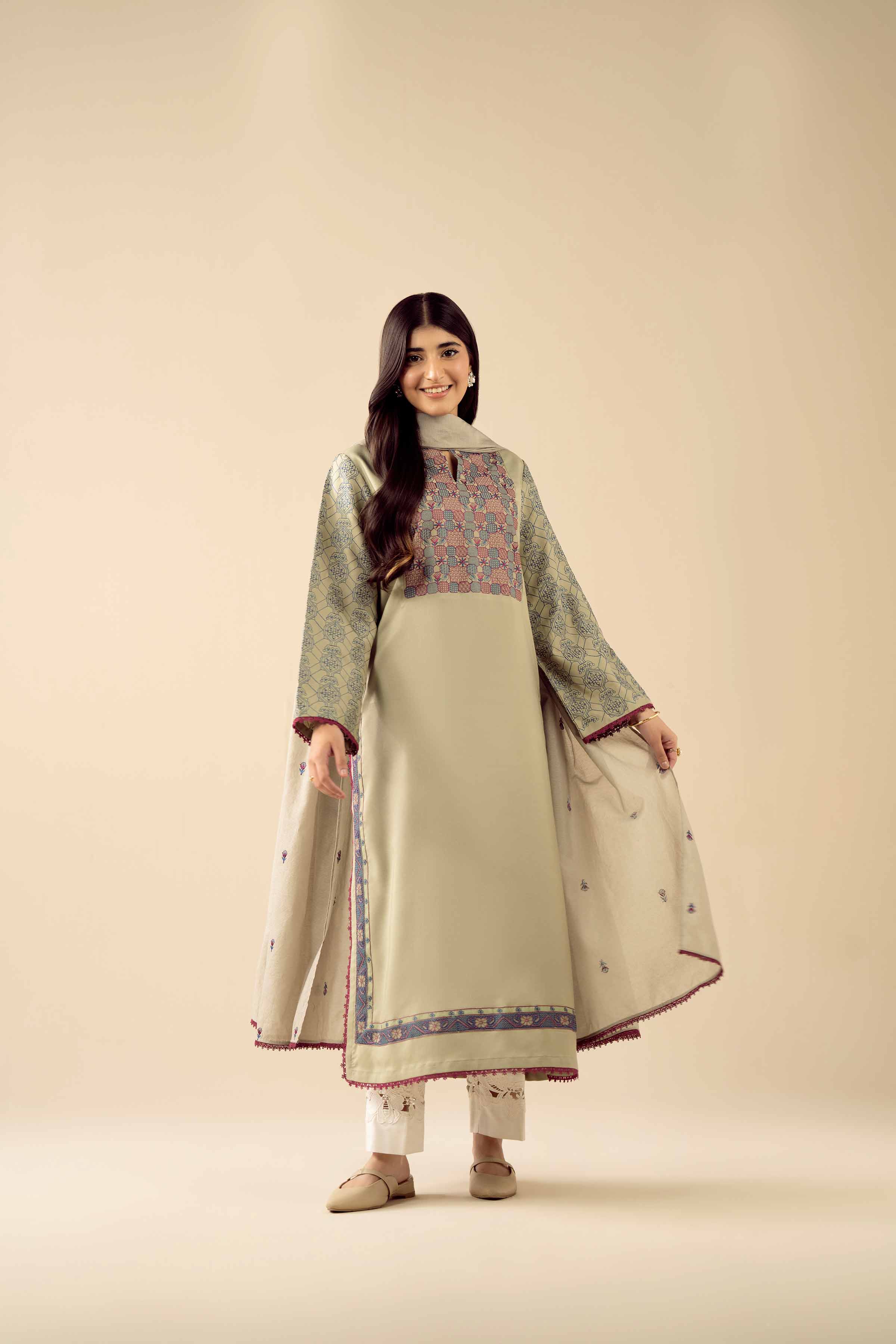 2 Piece - Embroidered Suit - PW25-77