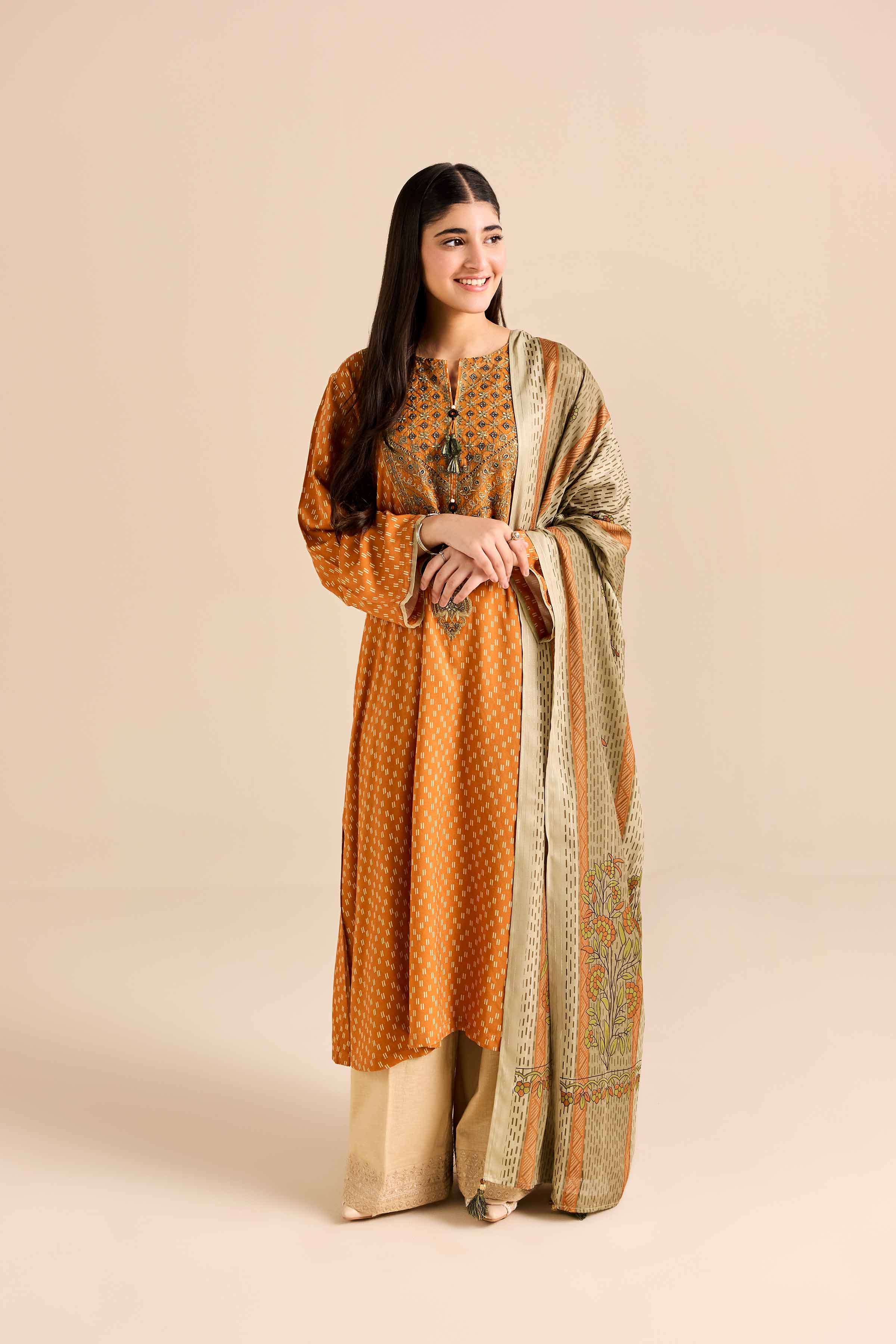 2 Piece - Printed Embroidered Suit - PW25-78Shop