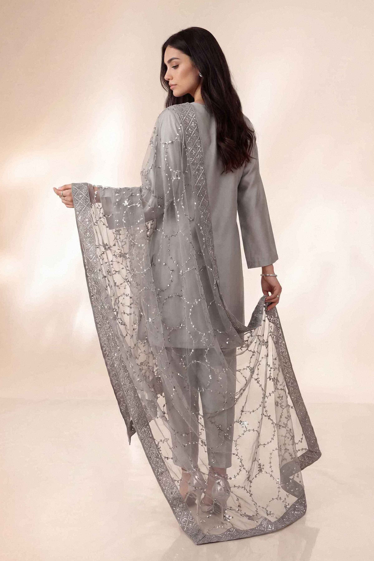 EMBROIDERED DUPATTA - ST1DE-LUXE26WV1-4