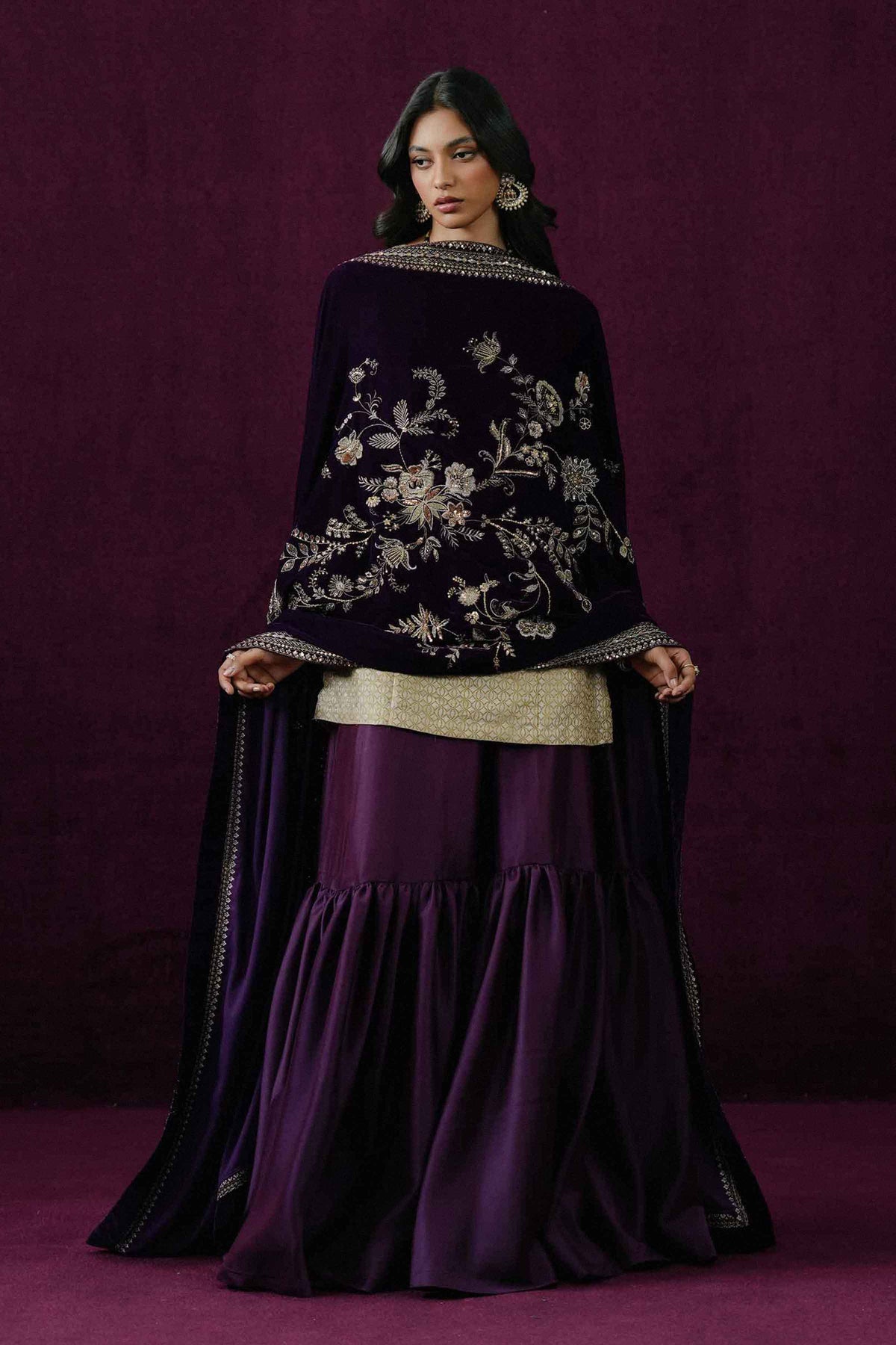 EMBROIDERED SHAWL - ST1PE-BOUT26WV1-21 for Women - Boutique Collection | Nishat | Shop Online