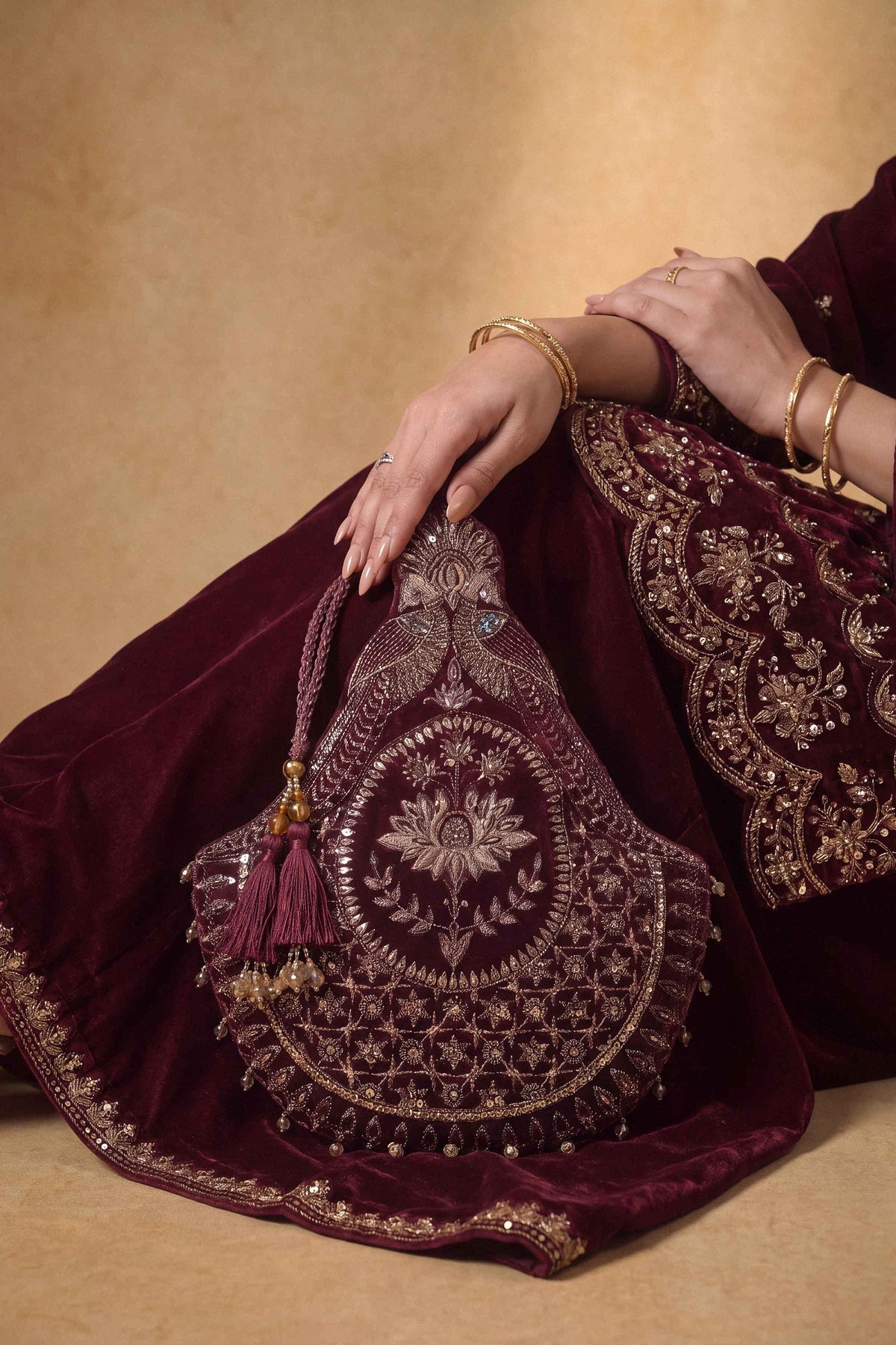 Embroidered Pouch - ST1PE-LUXE26WV1-2 for Women - Pret Collection | Nishat | Shop Online