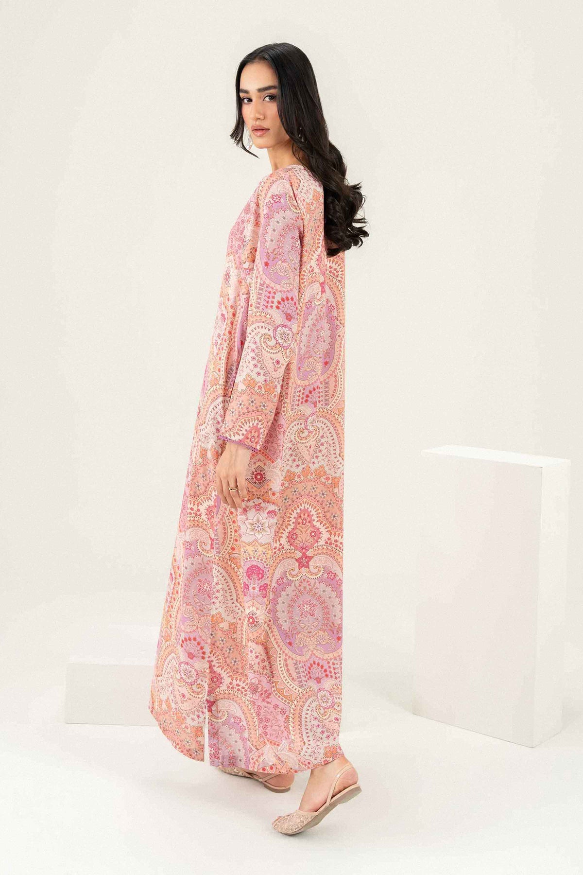 Printed Jalabiya - ST1S-JALA26WV1-4 for Women - Pret Collection | Nishat | Shop Online