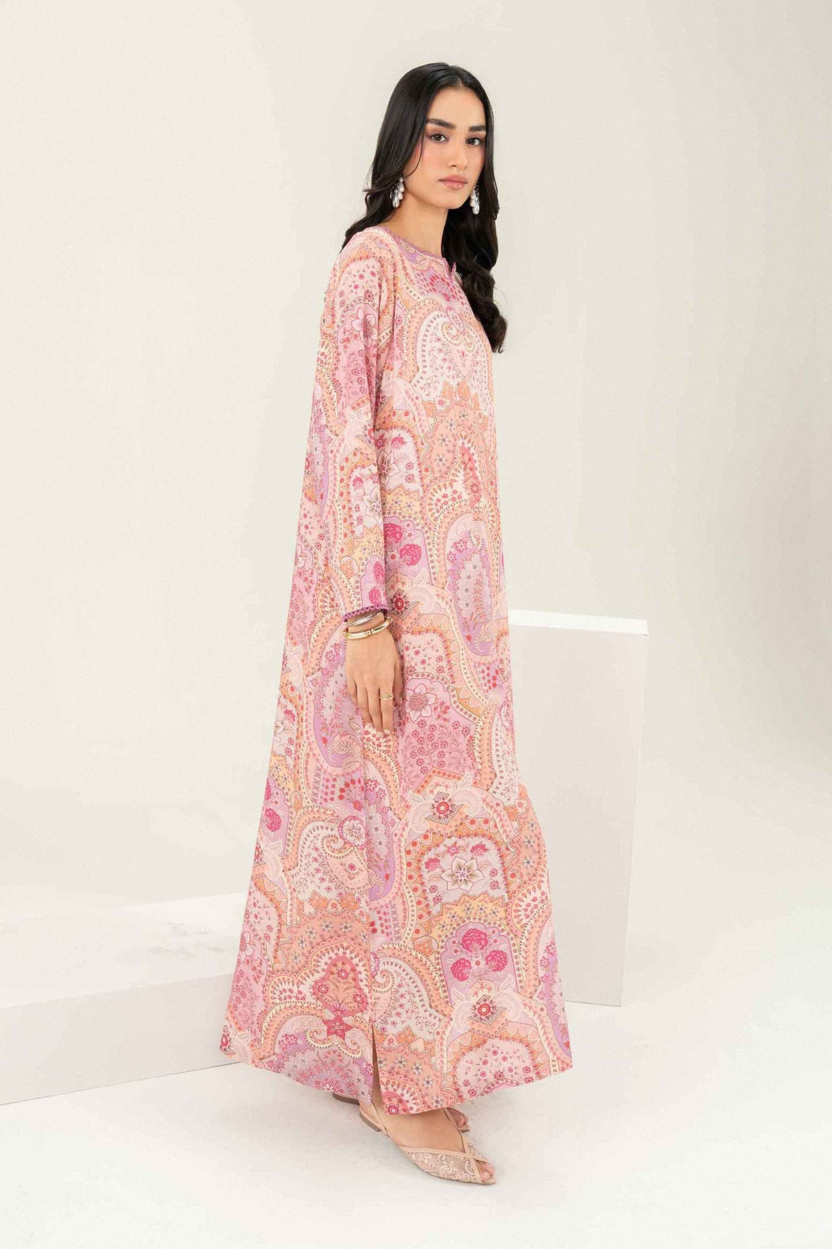 Printed Jalabiya - ST1S-JALA26WV1-4 for Women - Pret Collection | Nishat | Shop Online