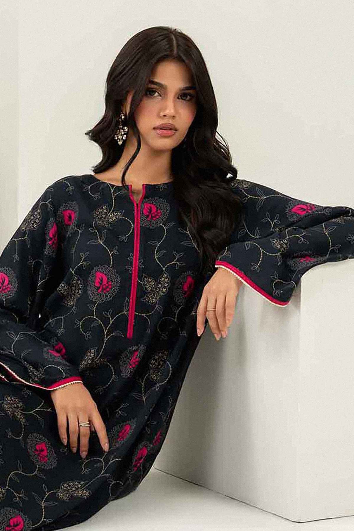 Printed Jalabiya - ST1S-JALA26WV2-3 for Women - Pret Collection | Nishat | Shop Online