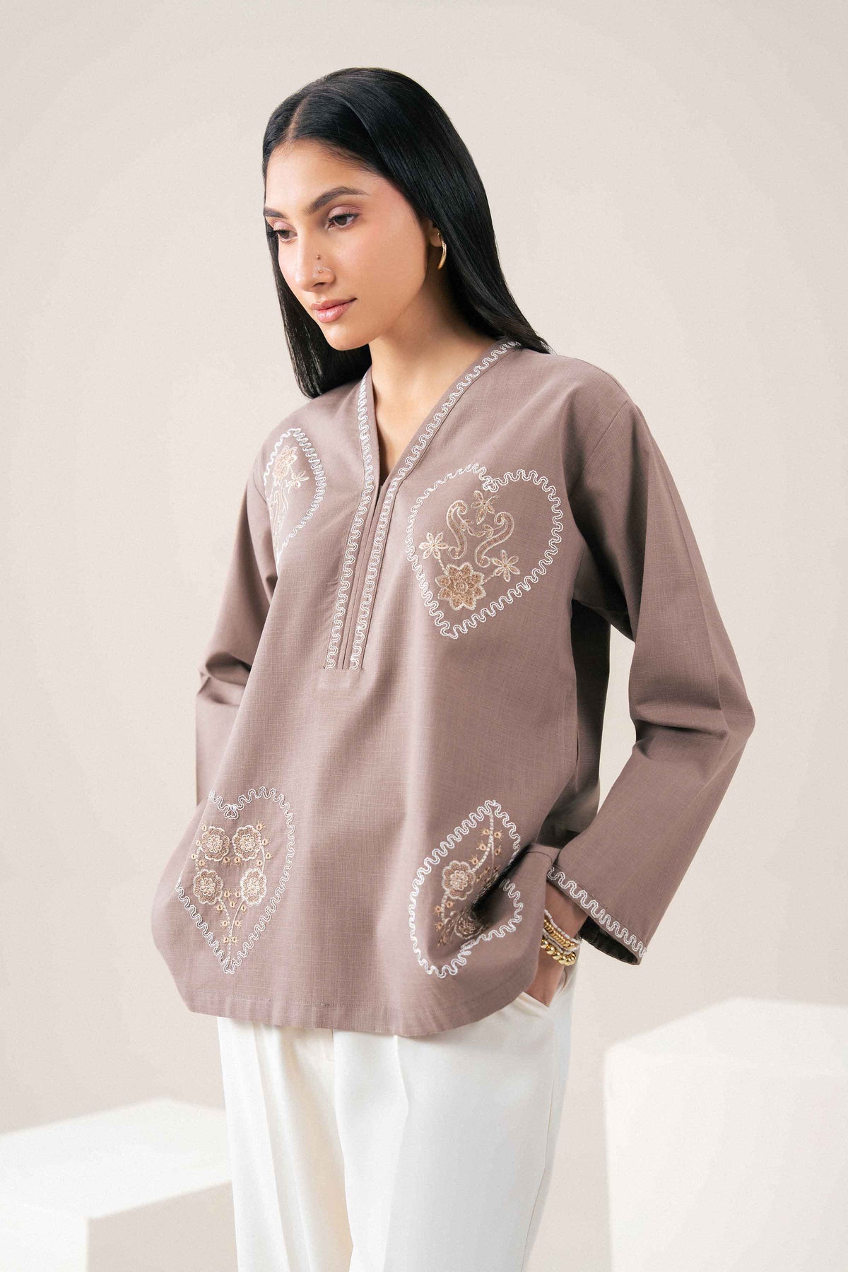 Embroidered Shirt -ST1SE-AURA26WV2-2 for Women - Pret Collection | Nishat | Shop Online