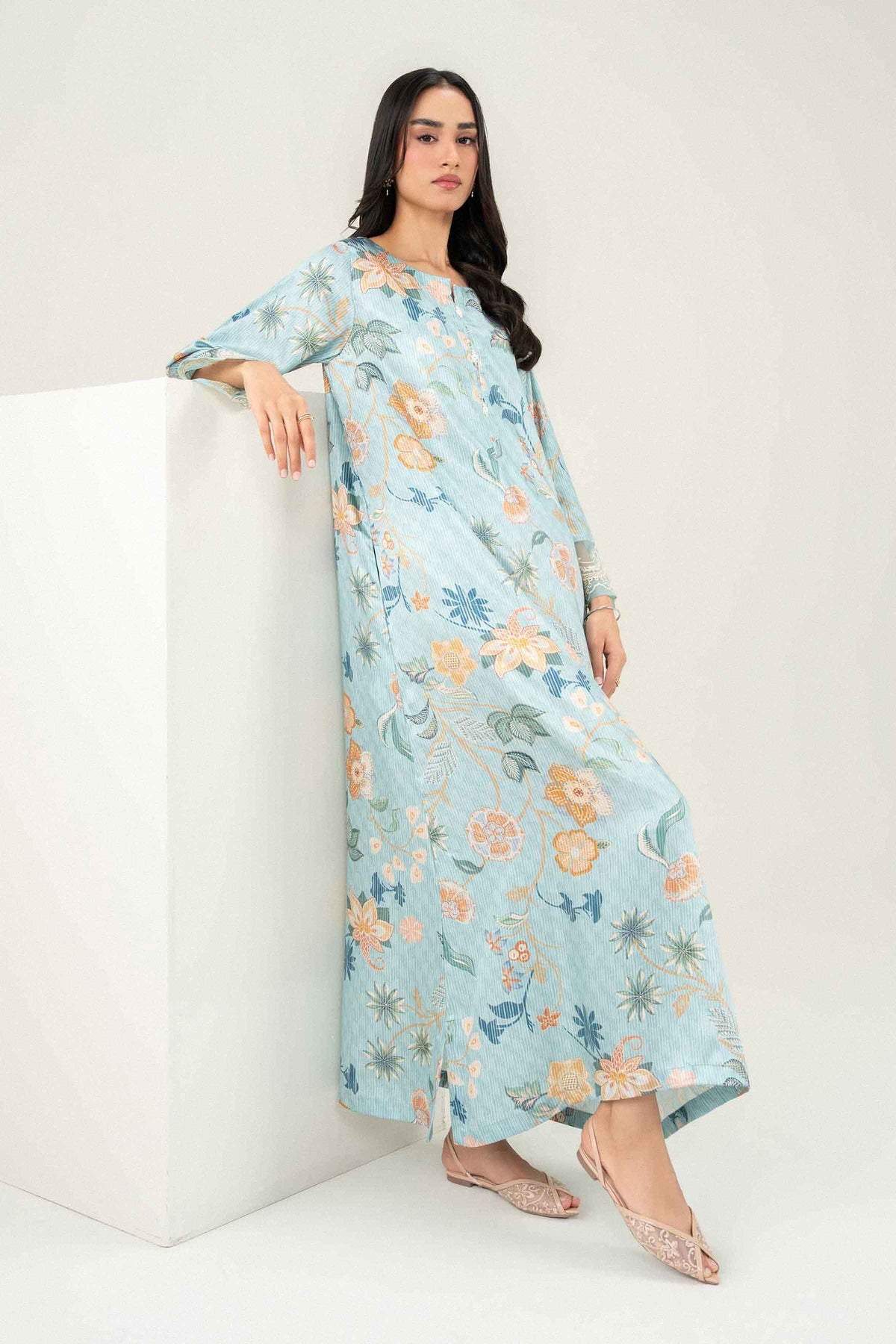 Printed Embroidered Jalabiya - ST1SE-JALA26WV1-5 for Women - Pret Collection | Nishat | Shop Online
