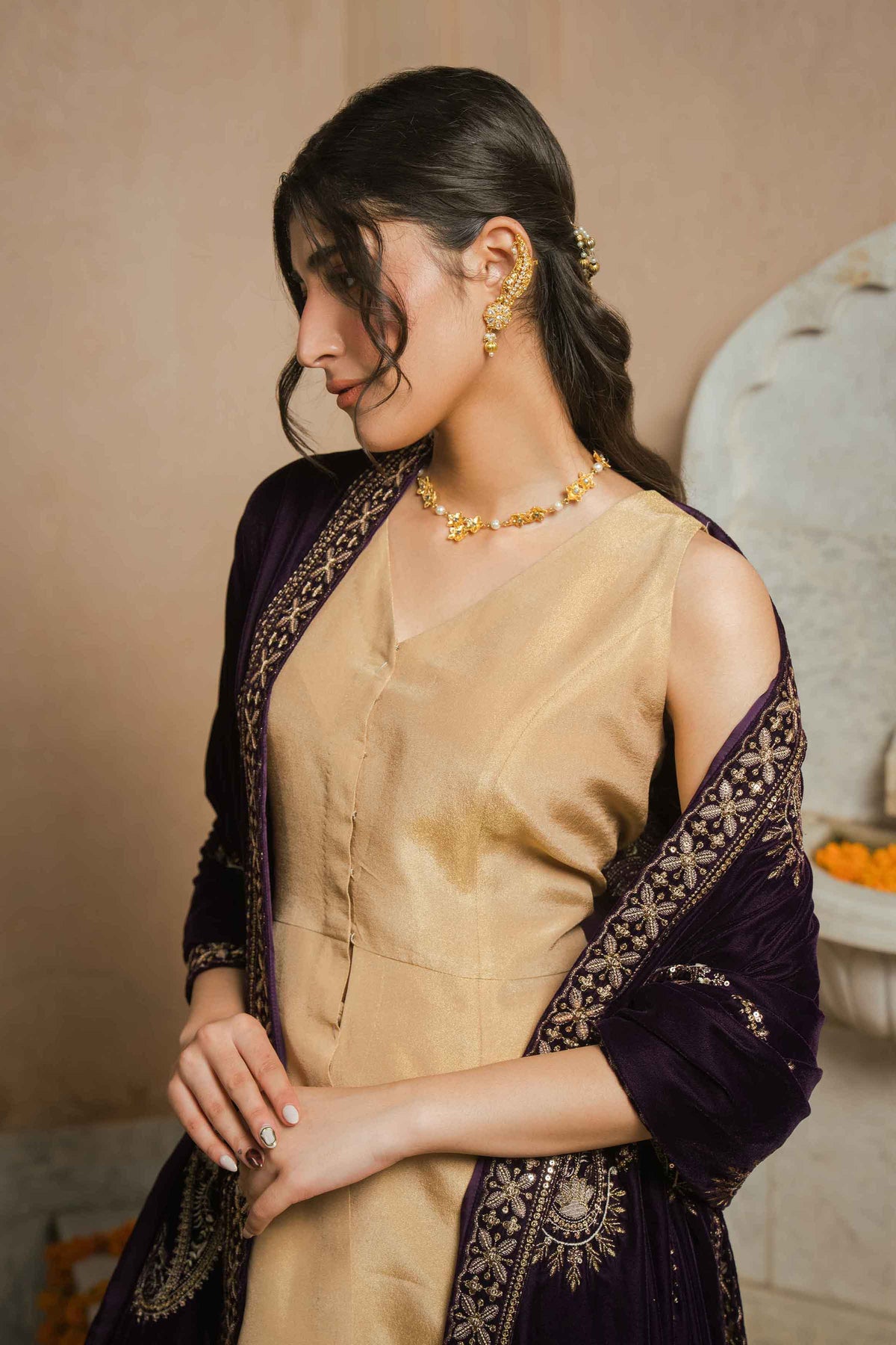Embroidered Shawl - ST1SE-LUXE26WV1-7 for Women - Pret Collection | Nishat | Shop Online