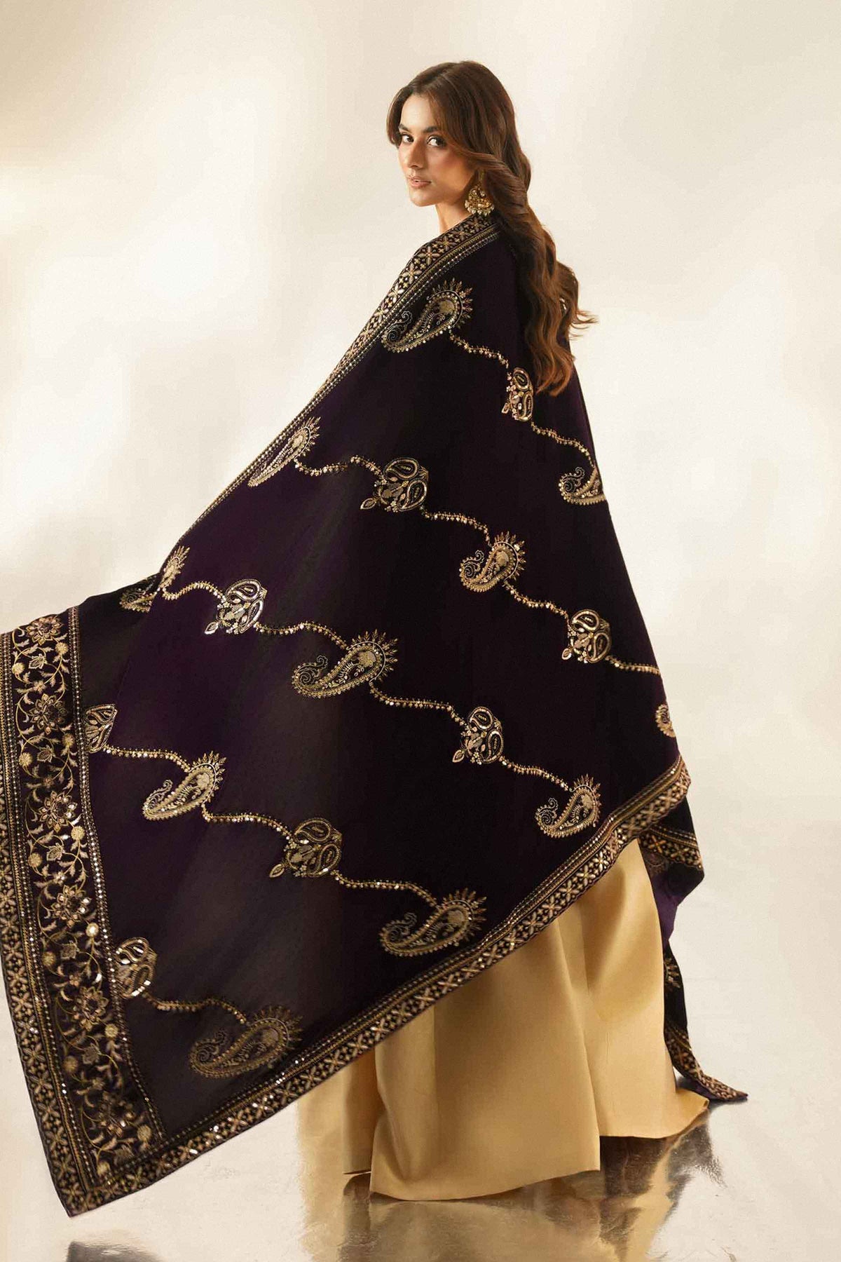 Embroidered Shawl - ST1SE-LUXE26WV1-7 for Women - Pret Collection | Nishat | Shop Online