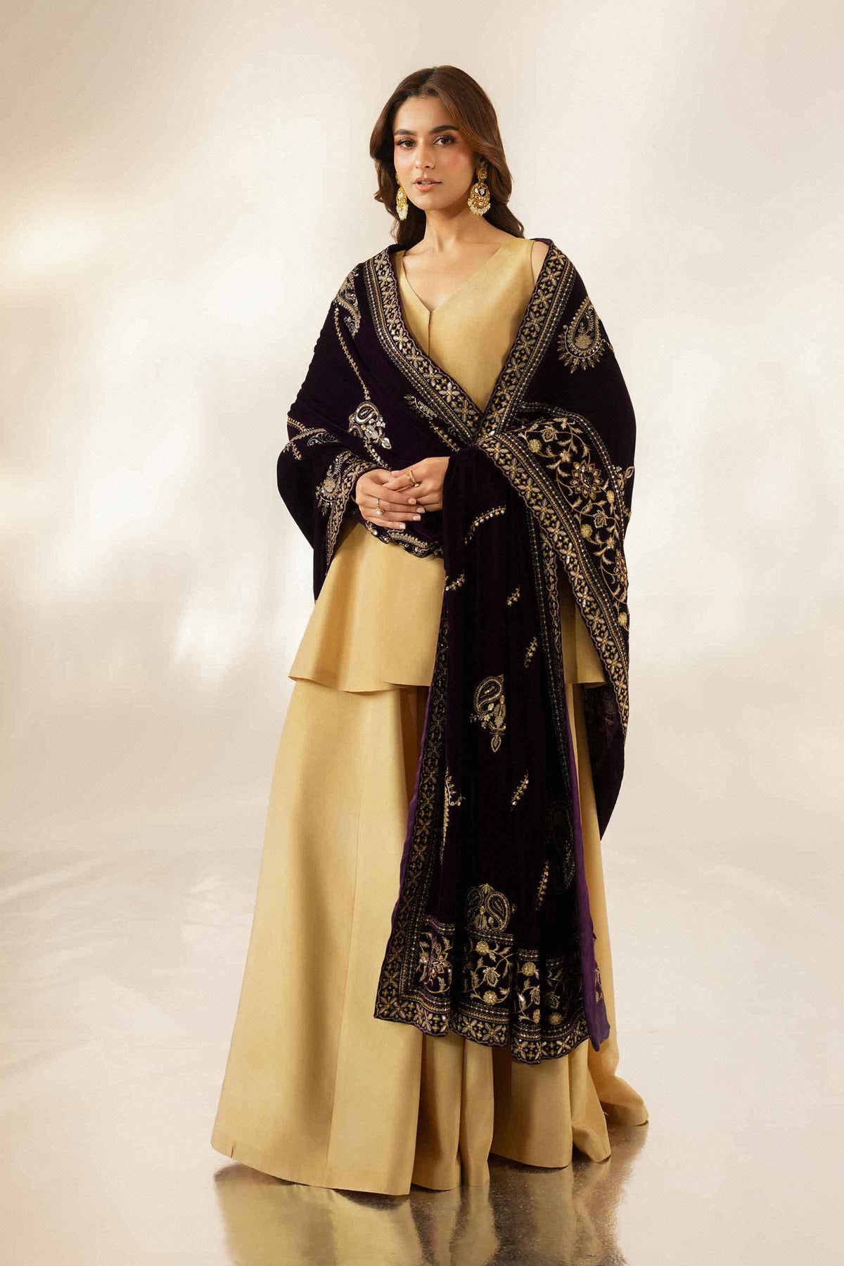 Embroidered Shawl - ST1SE-LUXE26WV1-7 for Women - Pret Collection | Nishat | Shop Online