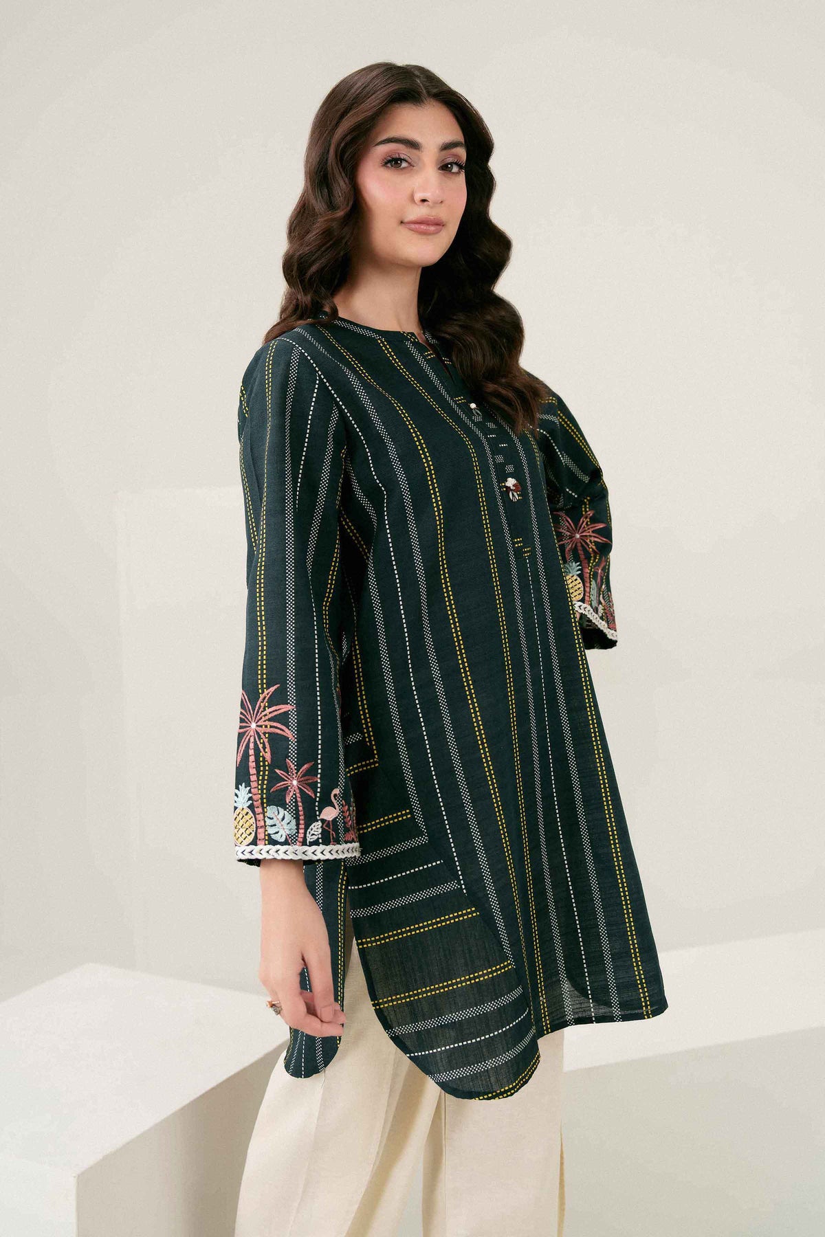 Printed Embroidered Shirt - ST1SE-PRET26WV2-12 for Women - Pret Collection | Nishat | Shop Online