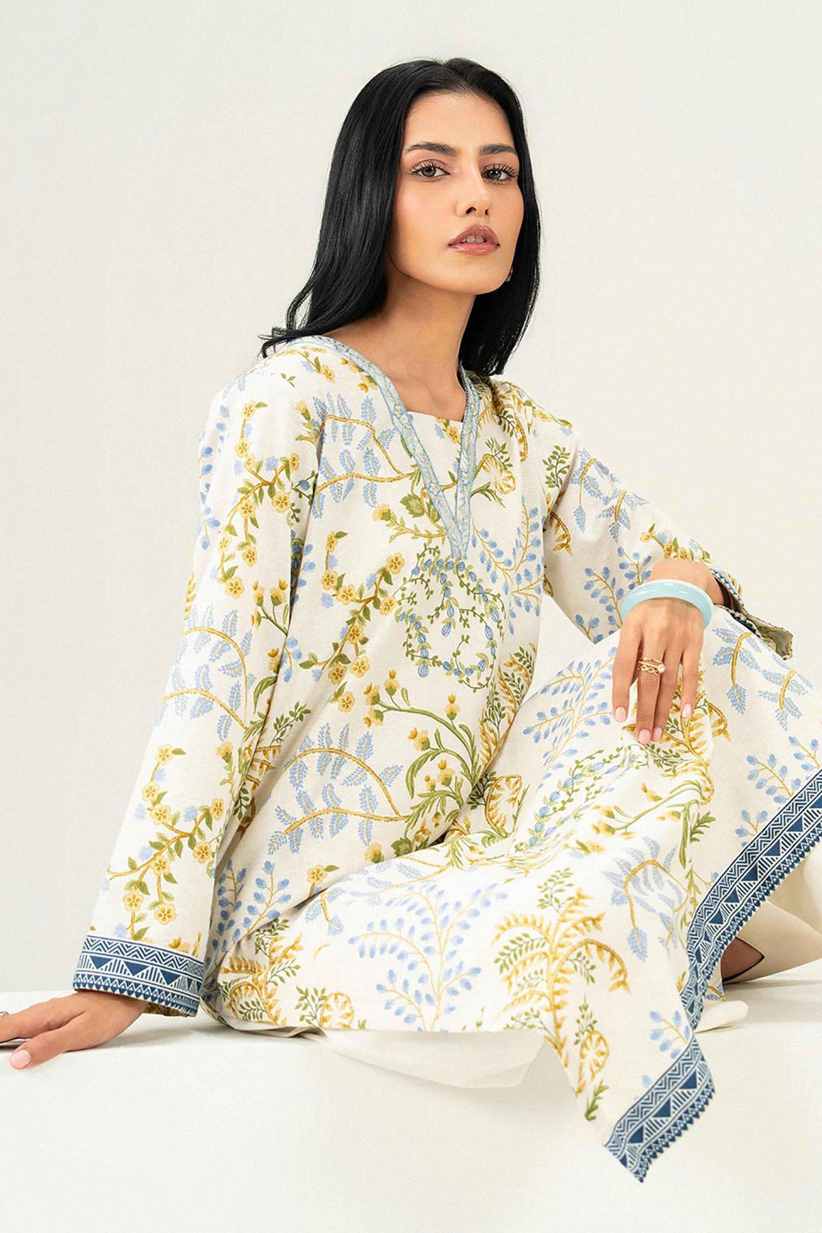 Printed Embroidered Shirt - ST1SE-PRET26WV2-2 for Women - Pret Collection | Nishat | Shop Online