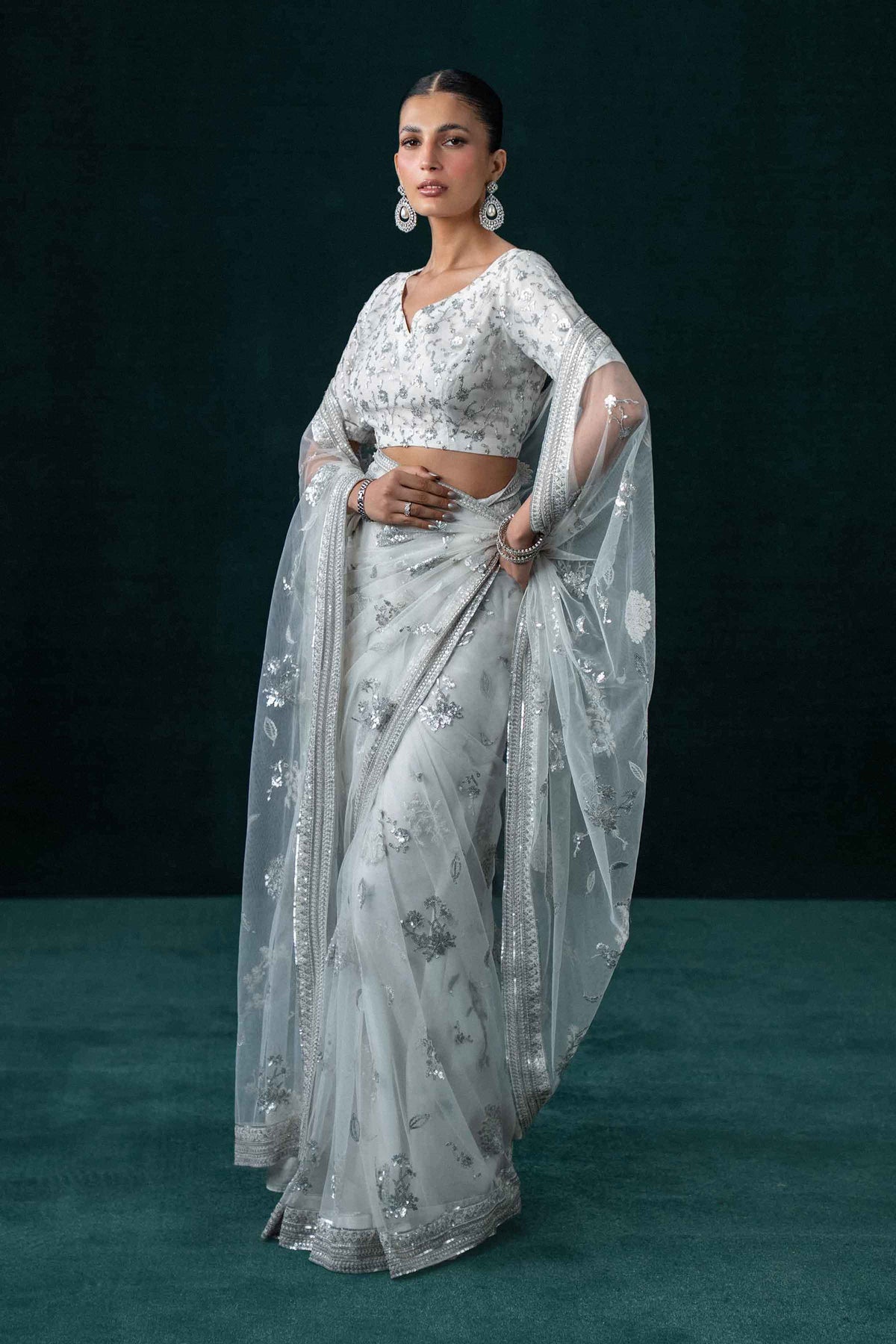 2 Piece - Embroidered Saree - ST2PE-BOUT26WV1-10