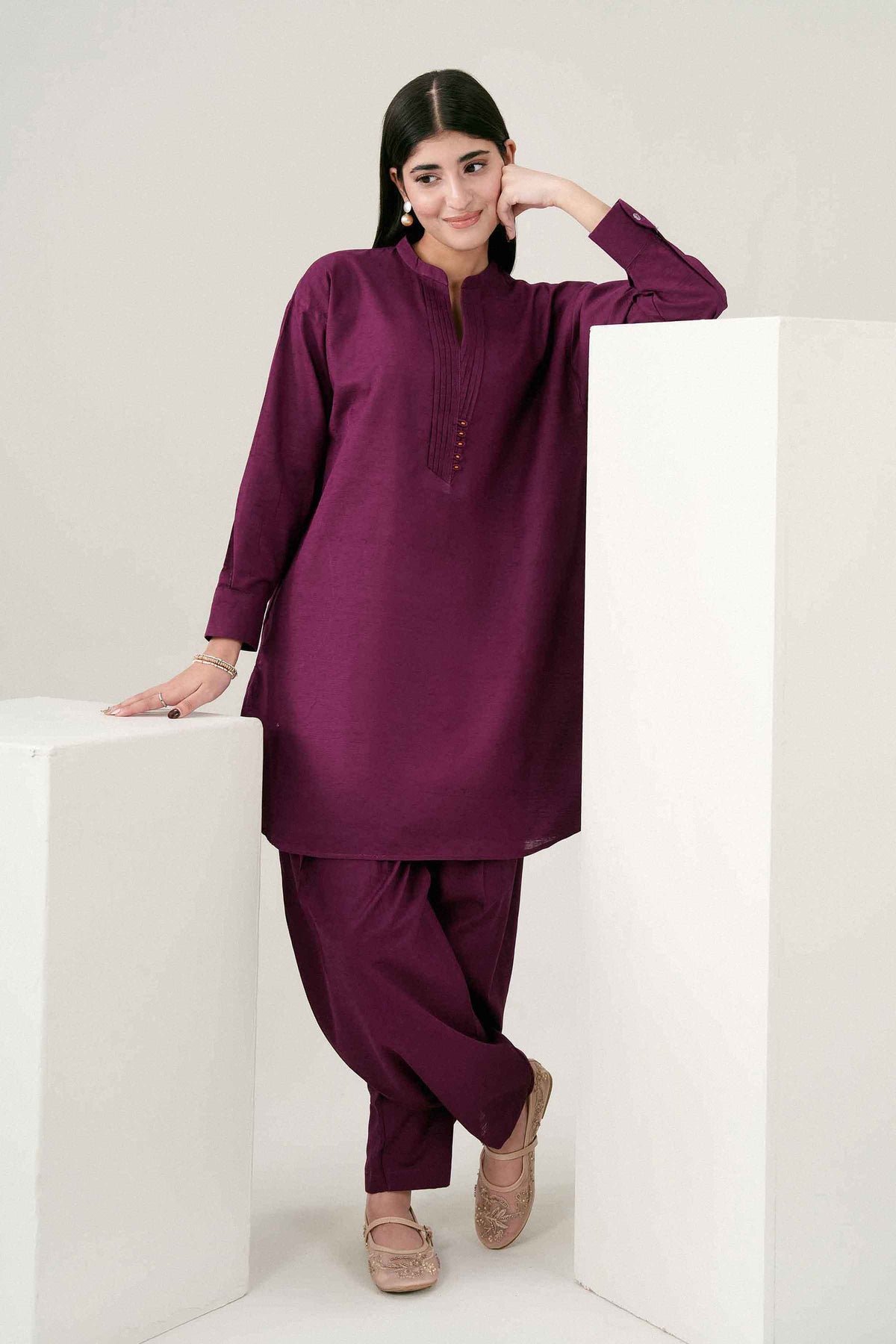 2 Piece - Solid Suit - ST2ST-PRET26WV2-5 for Women - Pret Collection | Nishat | Shop Online