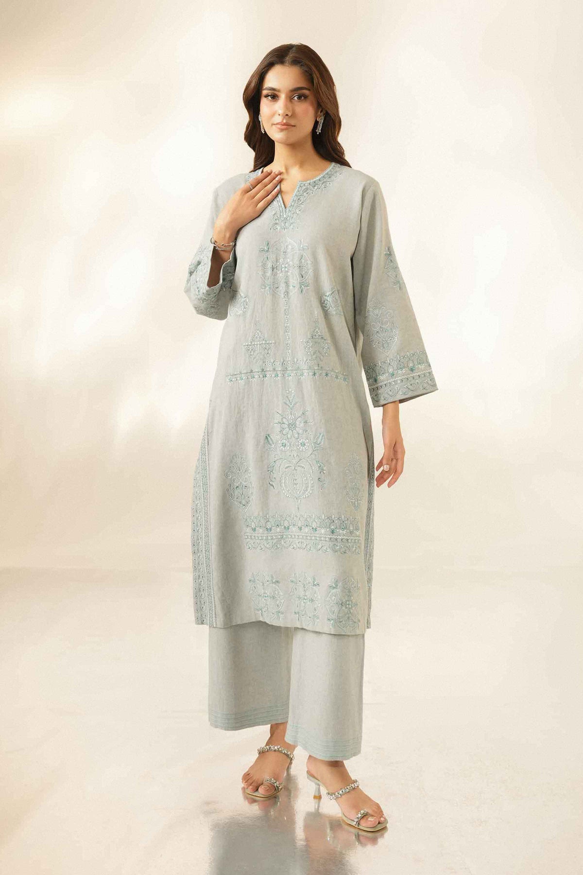 2 Piece - Embroidered Suit - ST2STE-LUXE26WV1-29 for Women - Pret Collection | Nishat | Shop Online