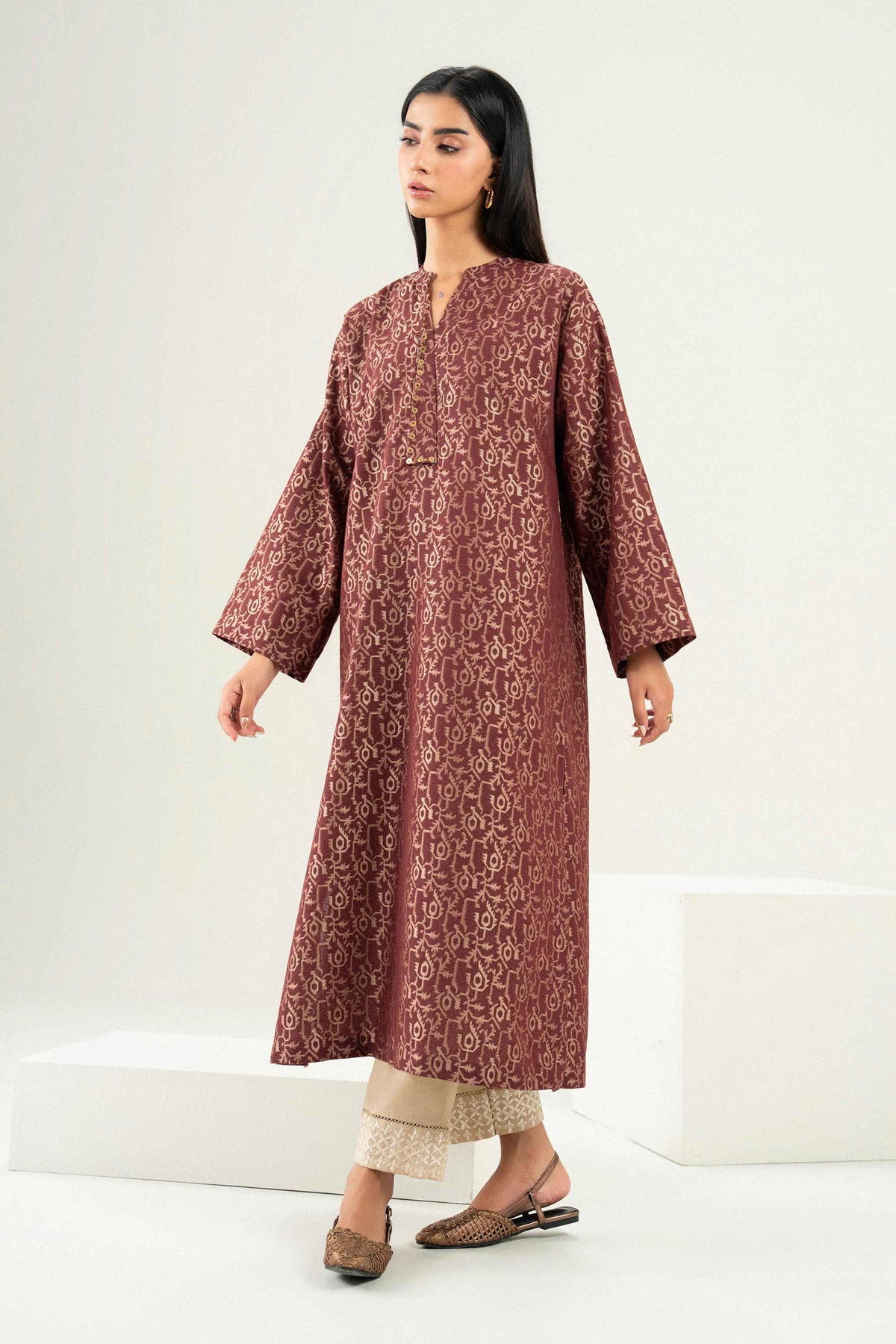 2 Piece - Embroidered Suit - ST2STE-PRET26WV2-11 (trouser fab mis) for Women - Pret Collection | Nishat | Shop Online