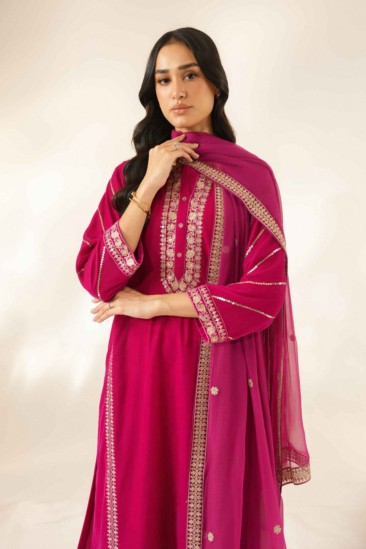 3 Piece - Embroidered Suit - ST3PE-LUXE26WV1-13 for Women - Pret Collection | Nishat | Shop Online