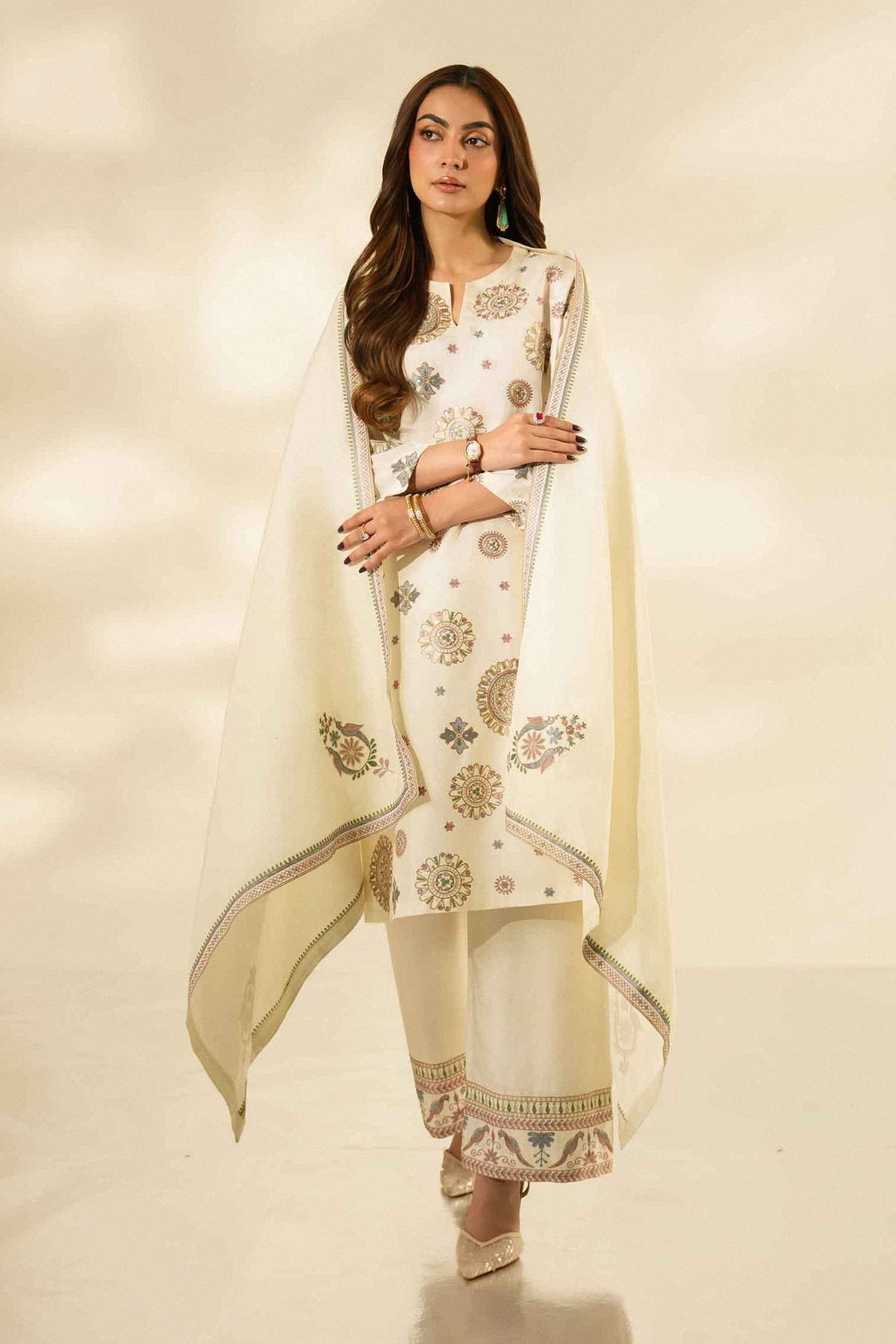 3 PIECE - EMBROIDERED SUIT - ST3PE-LUXE26WV2-40