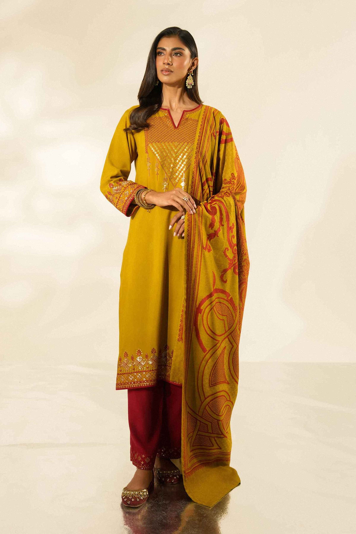 3 PIECE - EMBROIDERED SUIT - ST3PE-LUXE26WV3-48