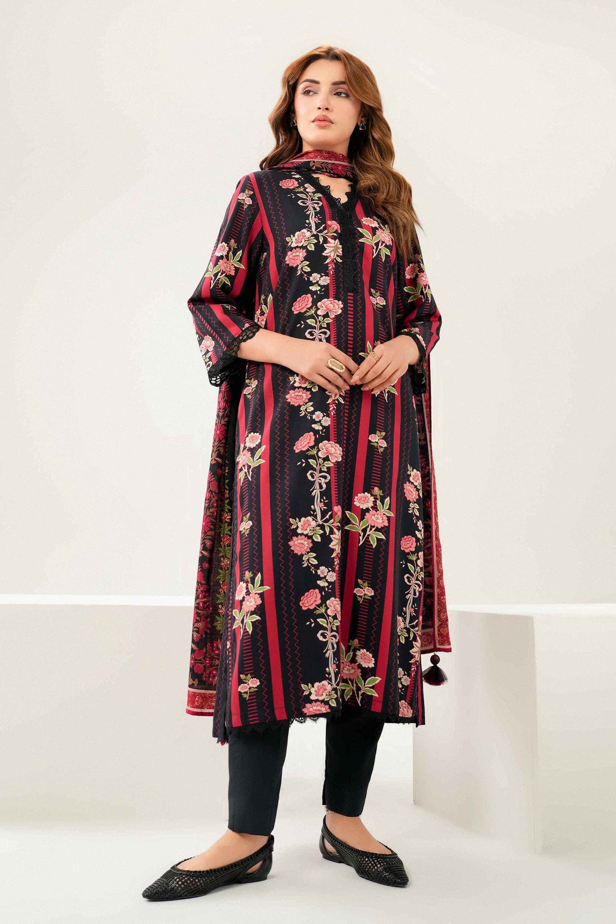 3 PIECE - PRINTED EMBROIDERED SUIT - ST3PE-PRET26WV1-28 for Women - Pret Collection | Nishat | Shop Online