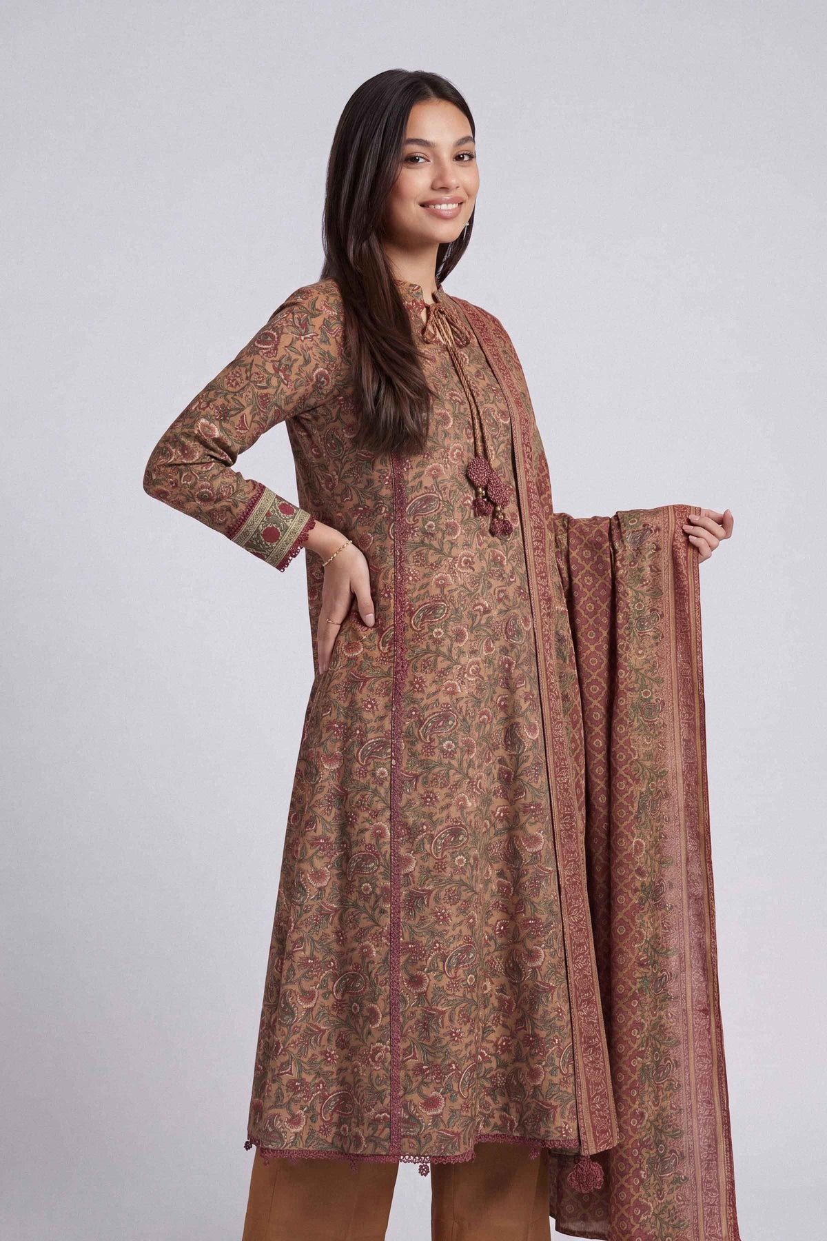3 Piece - Printed Suit - U3P-NISHA26WV1-73