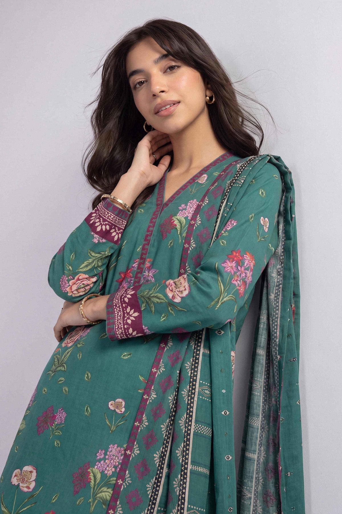 3 Piece - Printed Suit - U3P-NISHA26WV1-79