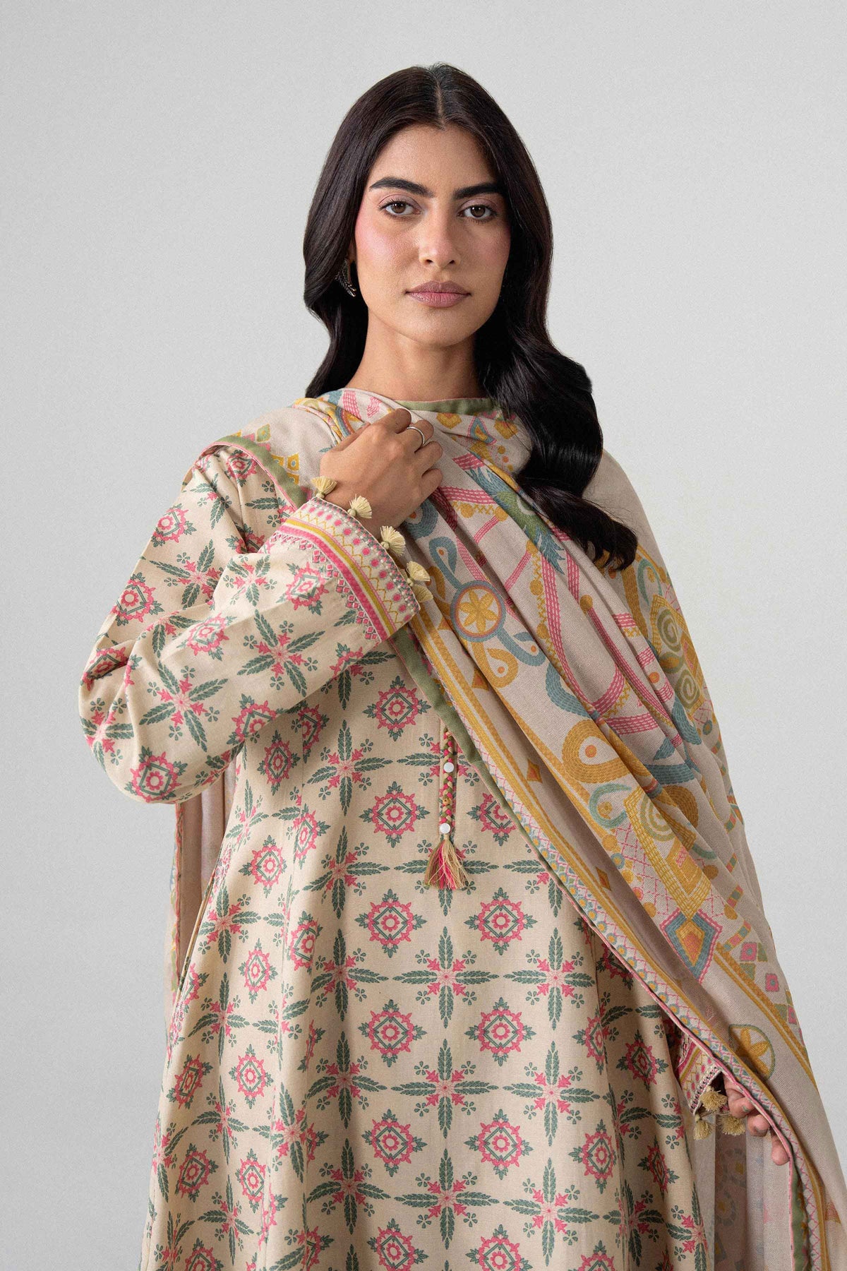 3 Piece - Printed Embroidered Suit - U3PE-NISHA26WV1-135