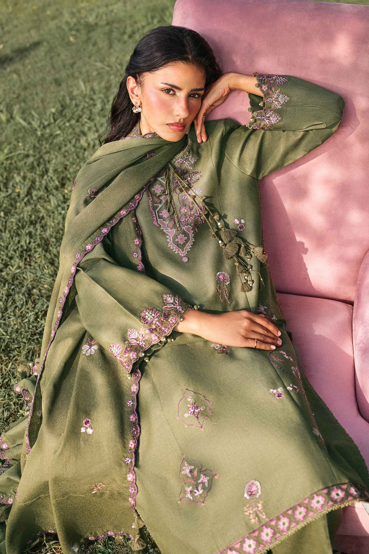 3 Piece - Embroidered Suit - U3PE-NISHA26WV1-53 for Women - Unstitched Collection | Nishat | Shop Online
