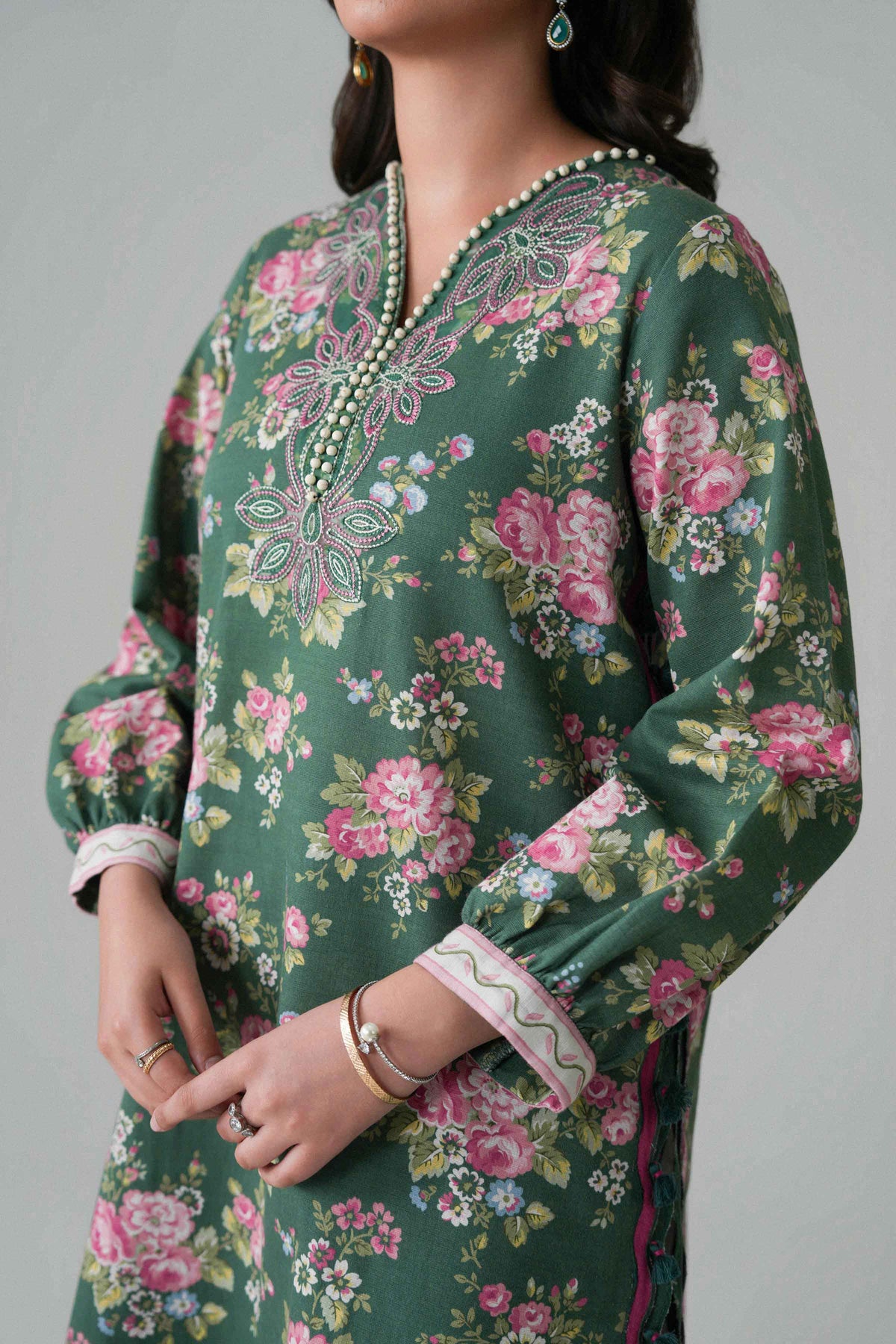 3 Piece - Printed Embroidered Suit - U3PE-NISHA26WV1-98
