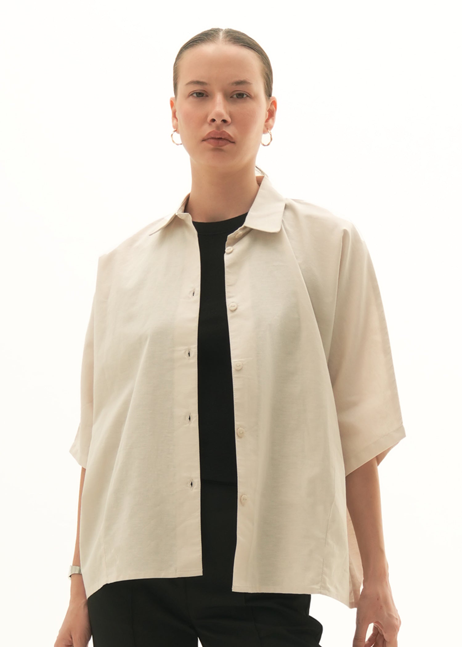 Button Down Linen Blend Shirt - KOA