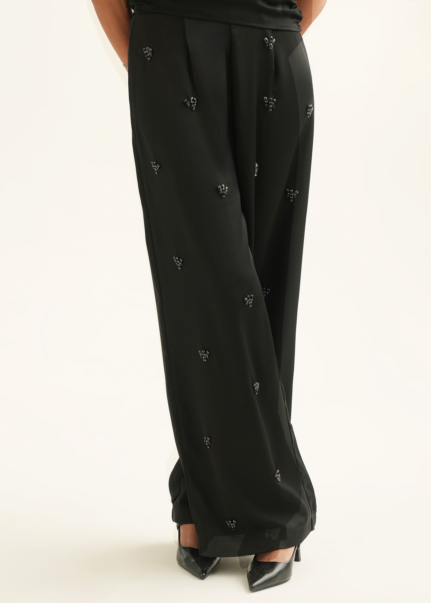 Embellished Satin Pants - KOA