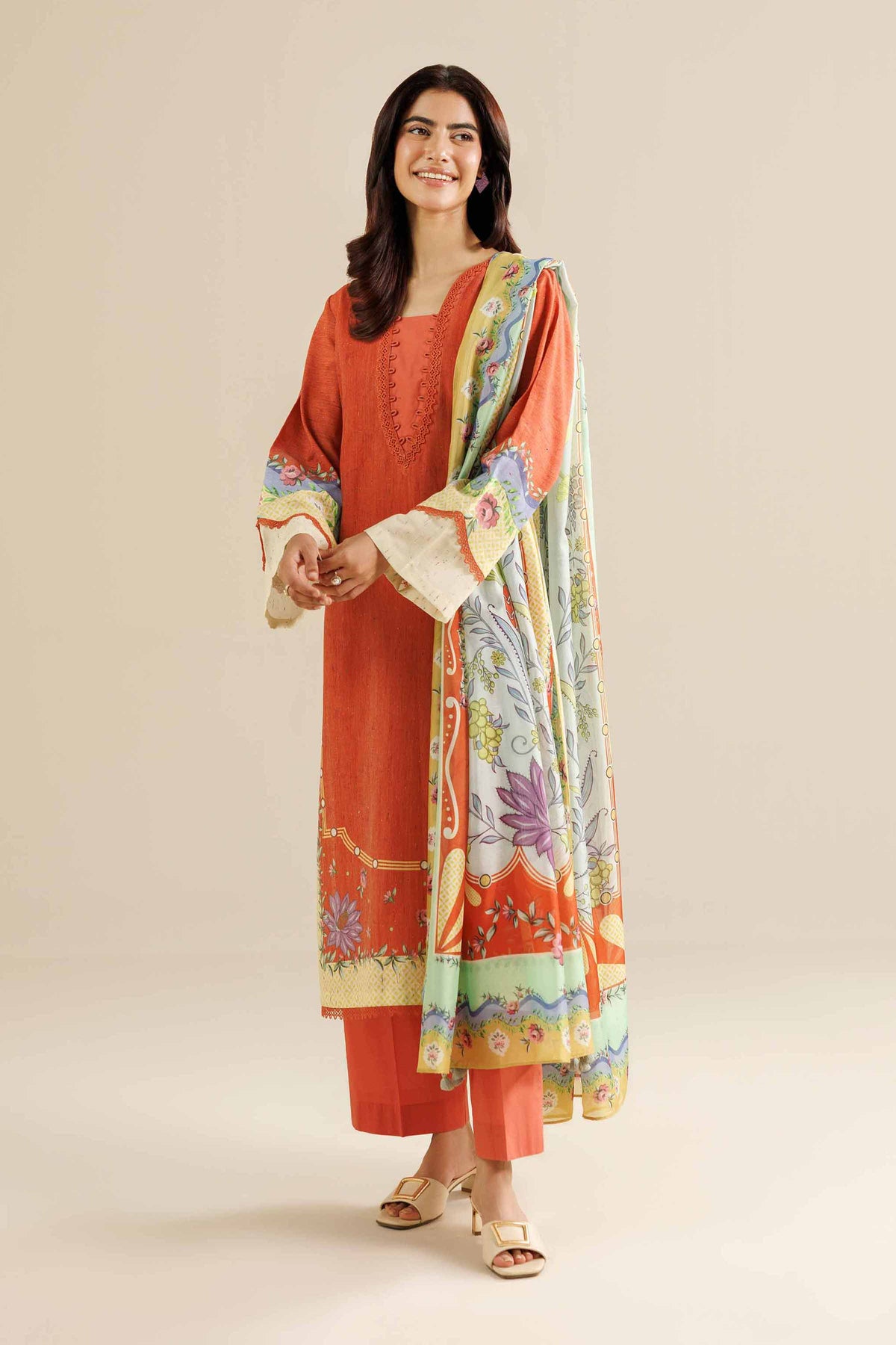 3 Piece - Printed Suit - PW25-535 for Women - Pret Collection | Nishat | Shop Online