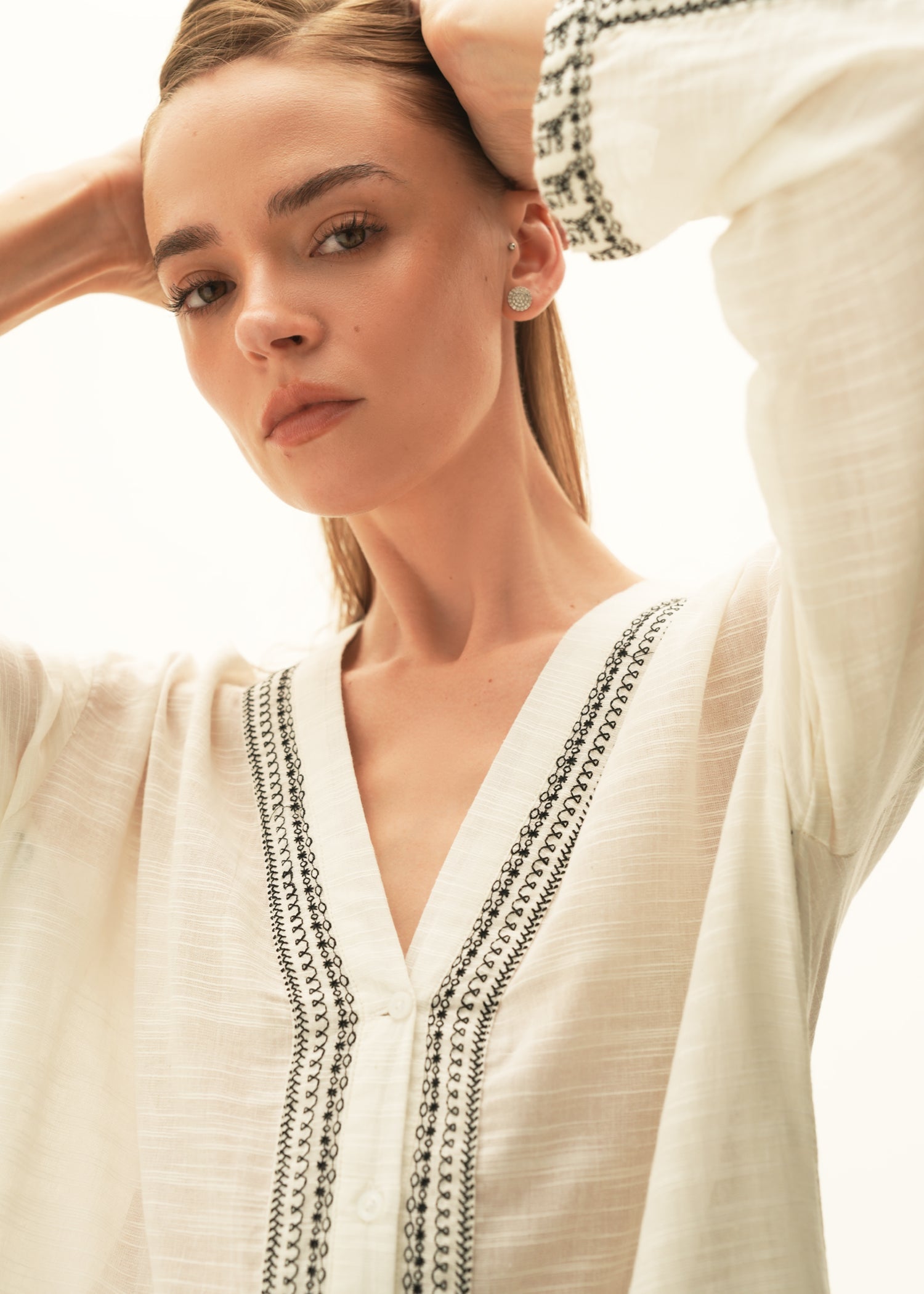 Embroidered Cotton Blouse - KOA