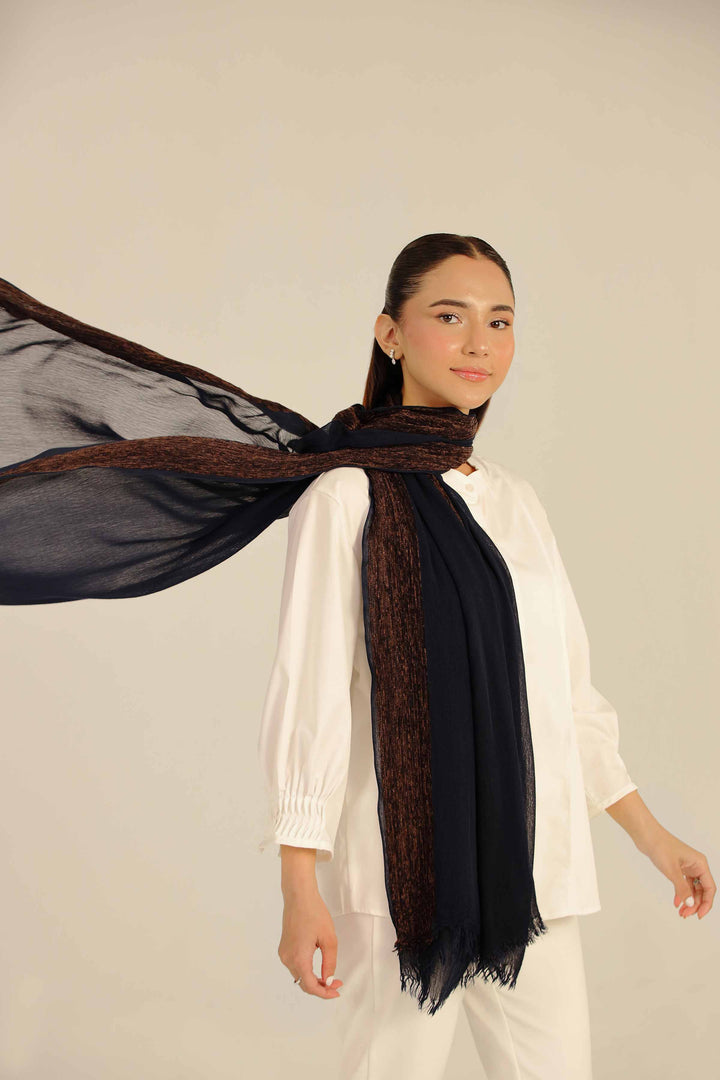Navy Women Scarf-442572121 for Women - Fashion Collection | Nishat | Shop Online
