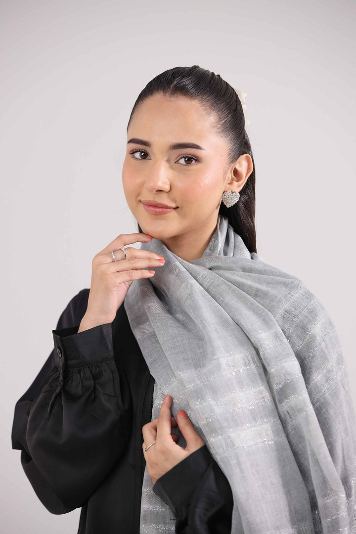 Grey Women Scarf-442362111 for Women â€“ Scarf Collection | Nishat | Shop Online