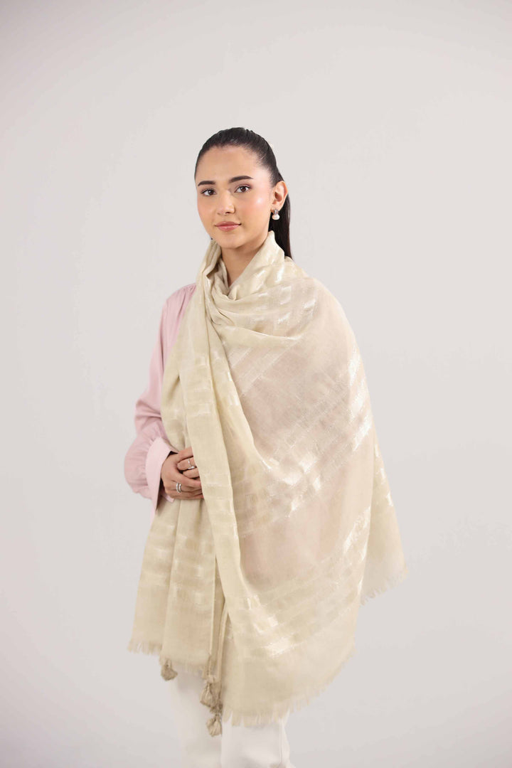 Beige Women Scarf-442362118 for Women â€“ Scarf Collection | Nishat | Shop Online
