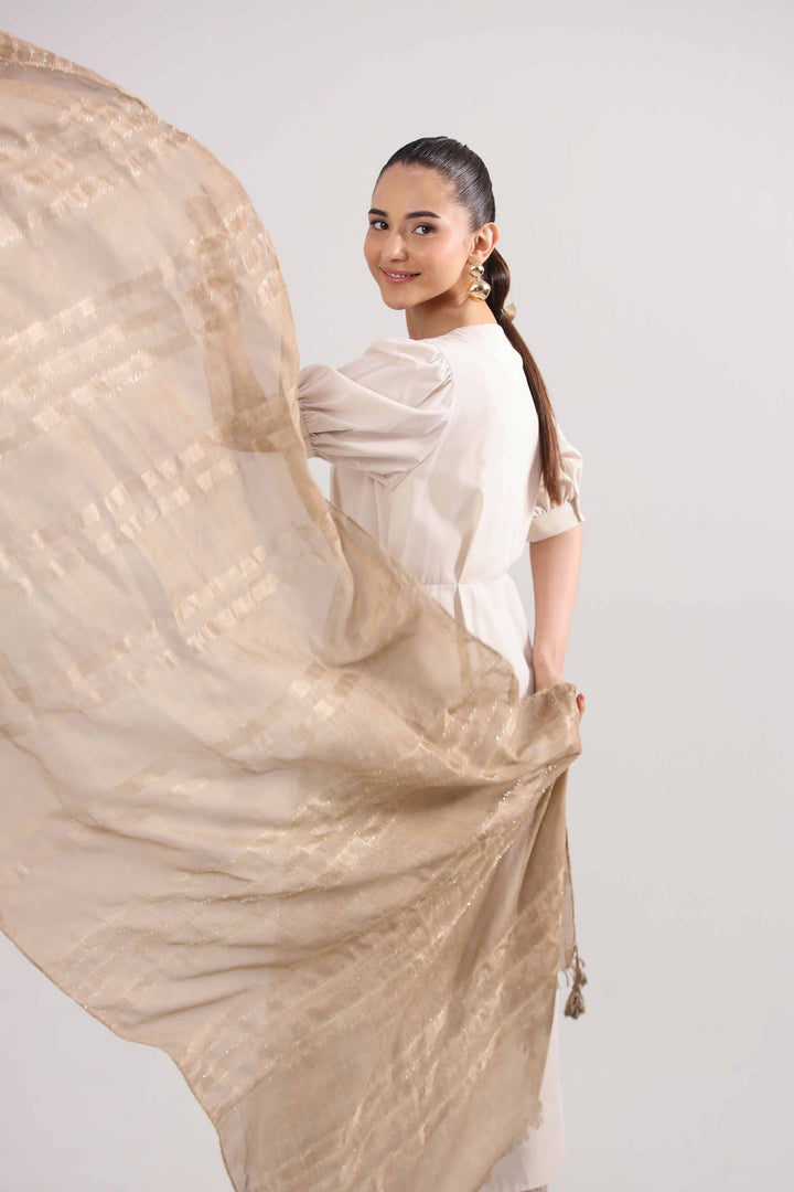 Khaki Women Scarf-442362130 for Women â€“ Scarf Collection | Nishat | Shop Online