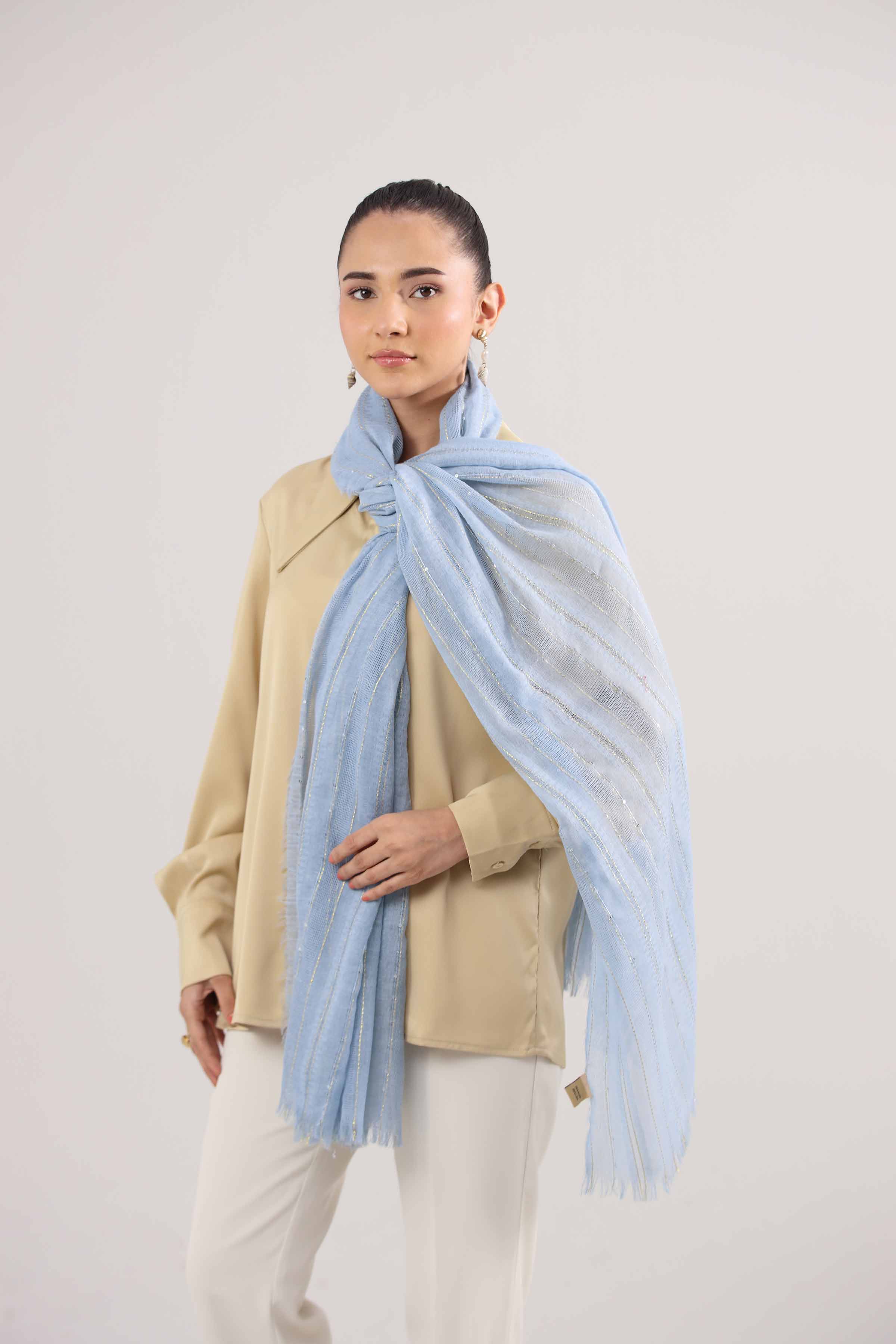Blue Women Scarf-442402108 for Women â€“ Scarf Collection | Nishat | Shop Online