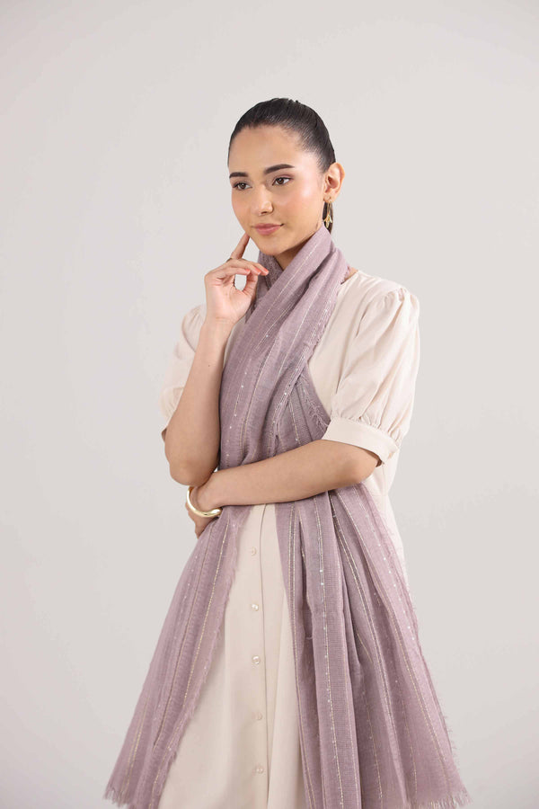 Dark Purple Women Scarf-442402109 for Women â€“ Scarf Collection | Nishat | Shop Online