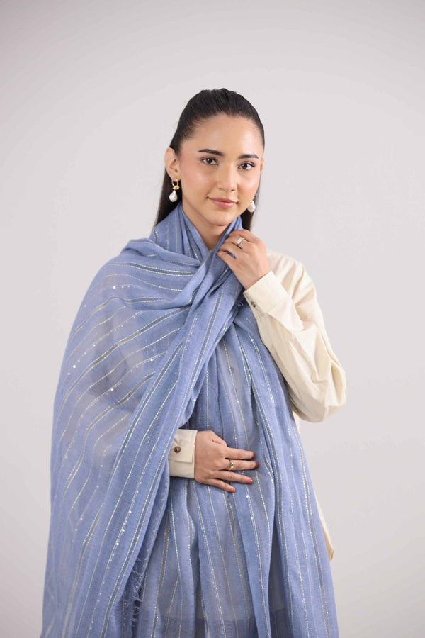 Navy Women Scarf-442402121 for Women â€“ Scarf Collection | Nishat | Shop Online