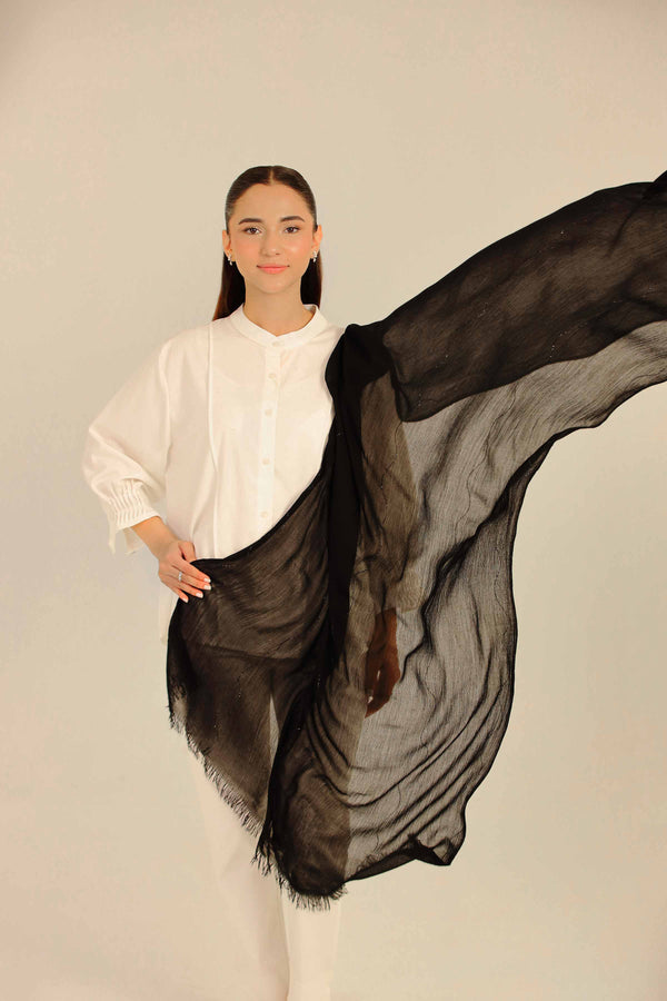 Black Women Scarf-442502103 for Women - Fashion Collection | Nishat | Shop Online