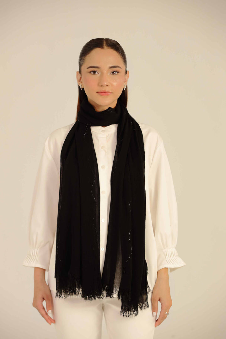 Black Women Scarf-442502103 for Women - Fashion Collection | Nishat | Shop Online