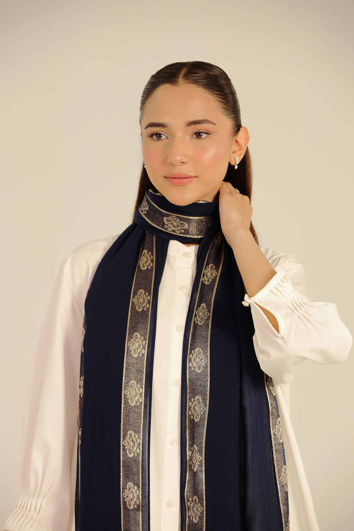 Navy Women Scarf-442522121 for Women - Fashion Collection | Nishat | Shop Online