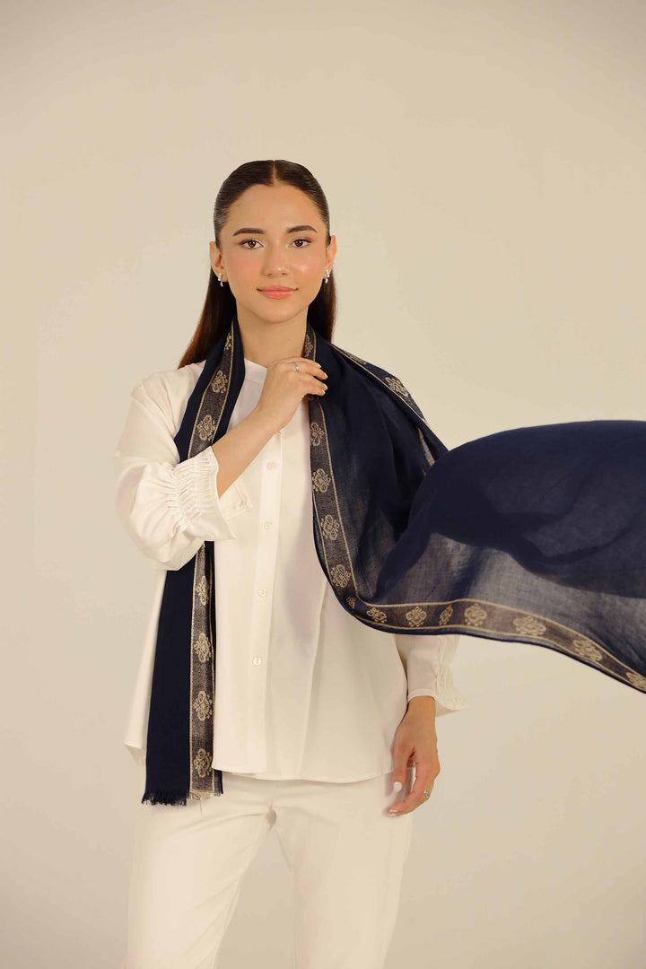 Navy Women Scarf-442522121 for Women - Fashion Collection | Nishat | Shop Online