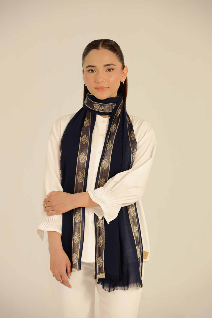 Navy Women Scarf-442522121 for Women - Fashion Collection | Nishat | Shop Online