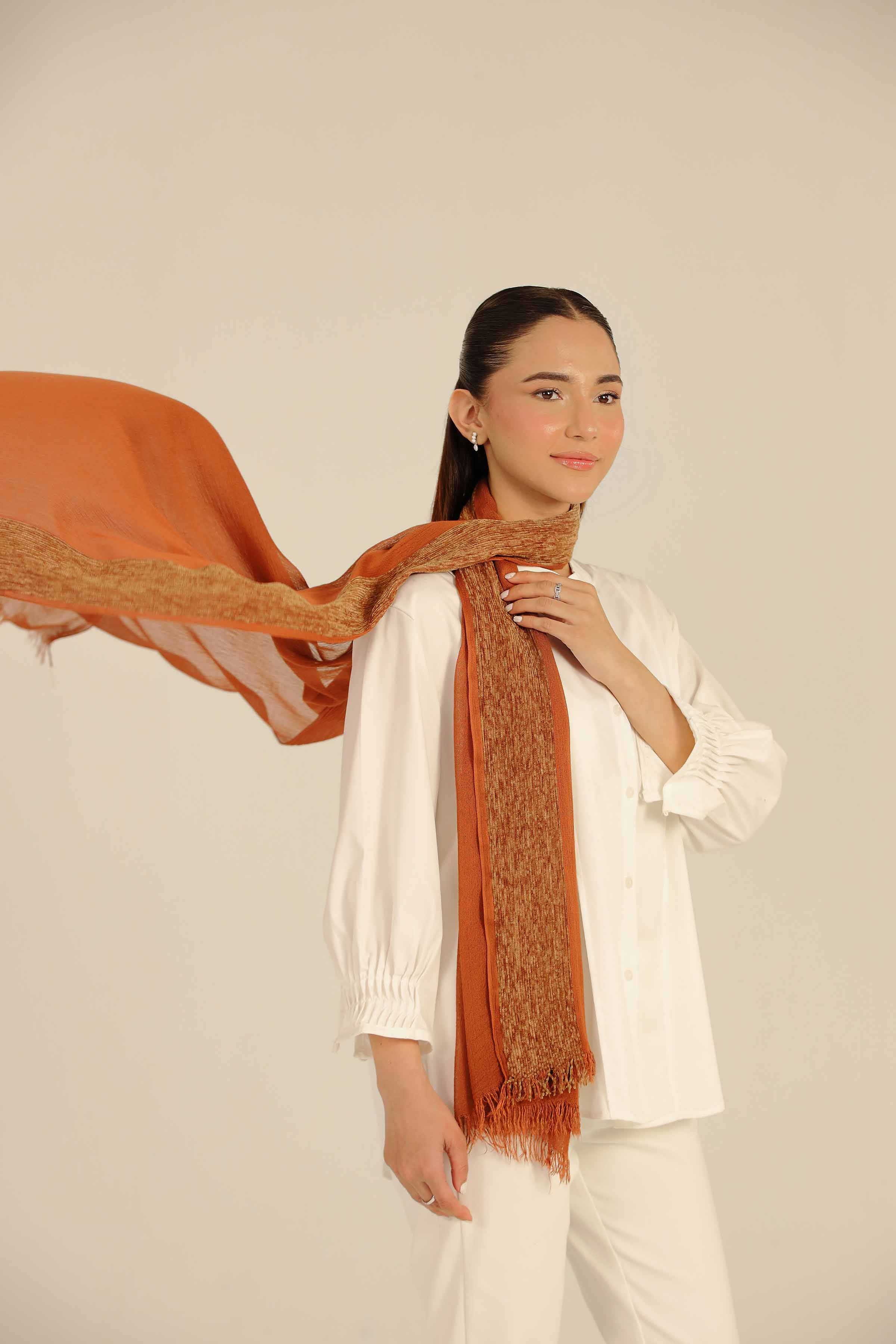 Brown Women Scarf-442562113 for Women - Fashion Collection | Nishat | Shop Online