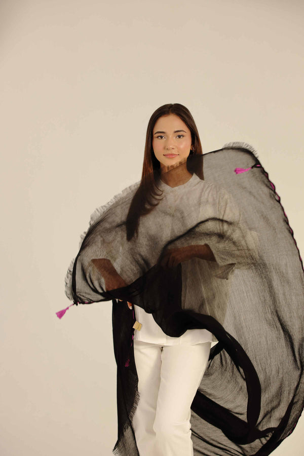 Black Women Scarf-442582103 for Women - Fashion Collection | Nishat | Shop Online