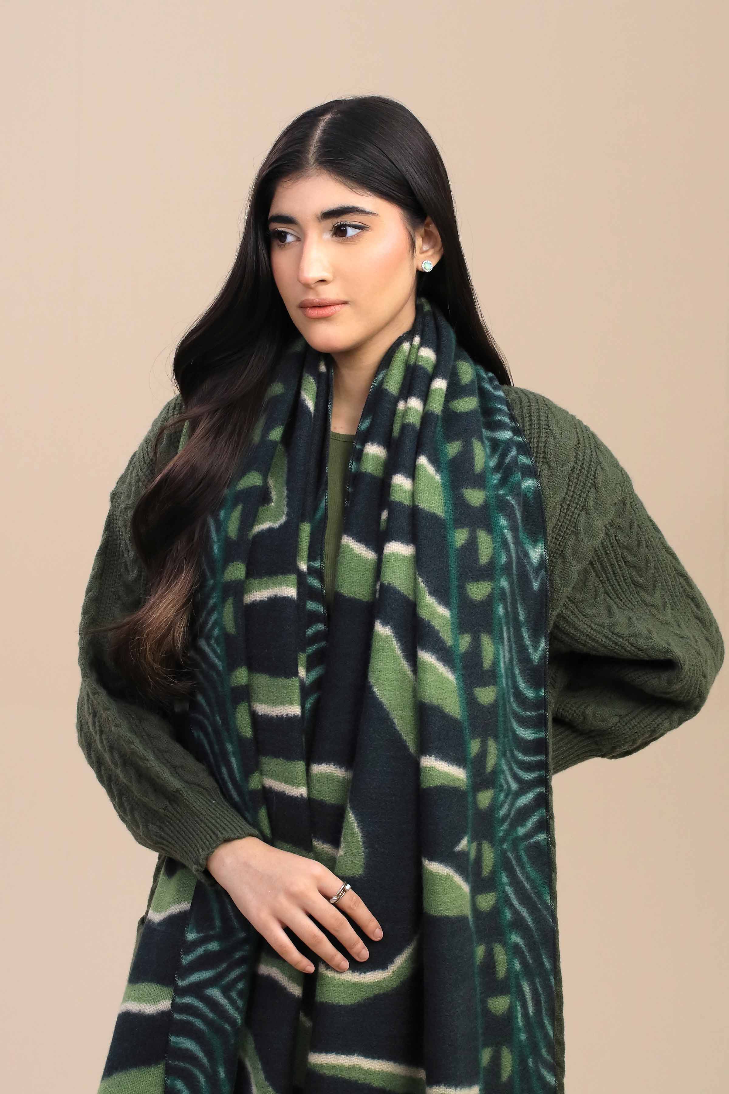 Green Women Shawl-446052104 for Women â€“ Winter Women Shawl Collection | Nishat | Shop Online