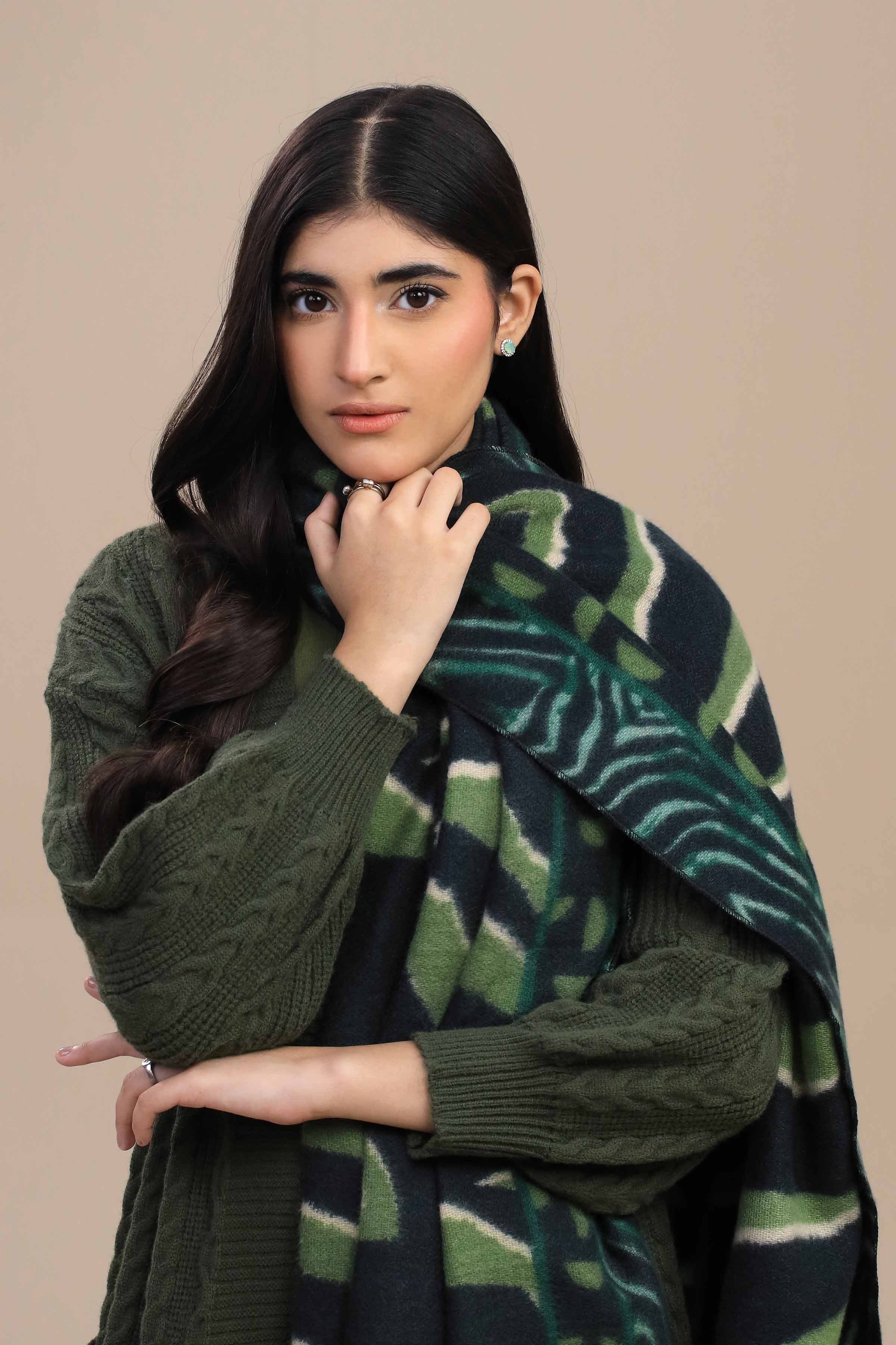 Green Women Shawl-446052104 for Women â€“ Winter Women Shawl Collection | Nishat | Shop Online