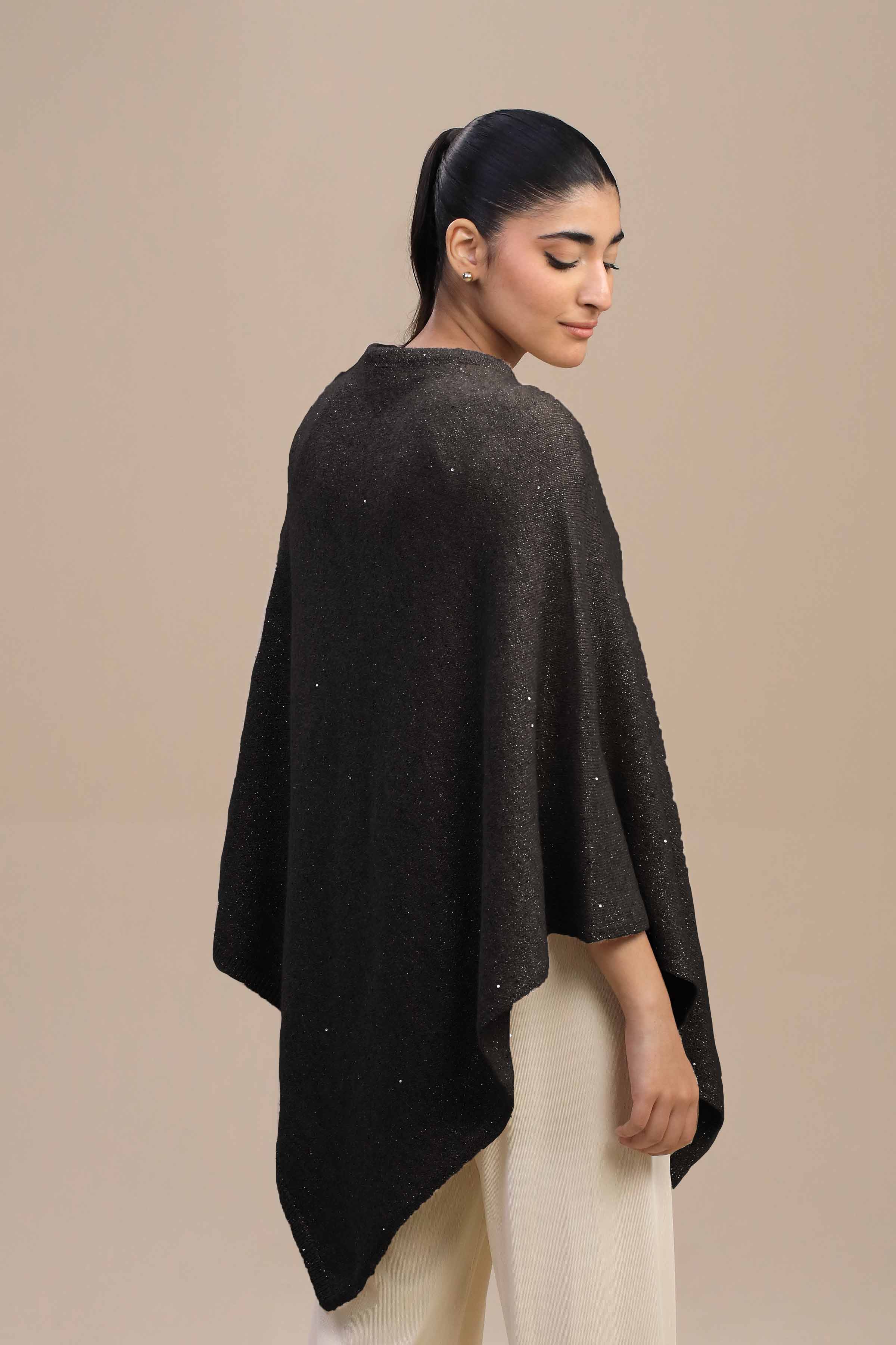 Black Cape Shawl-446152103