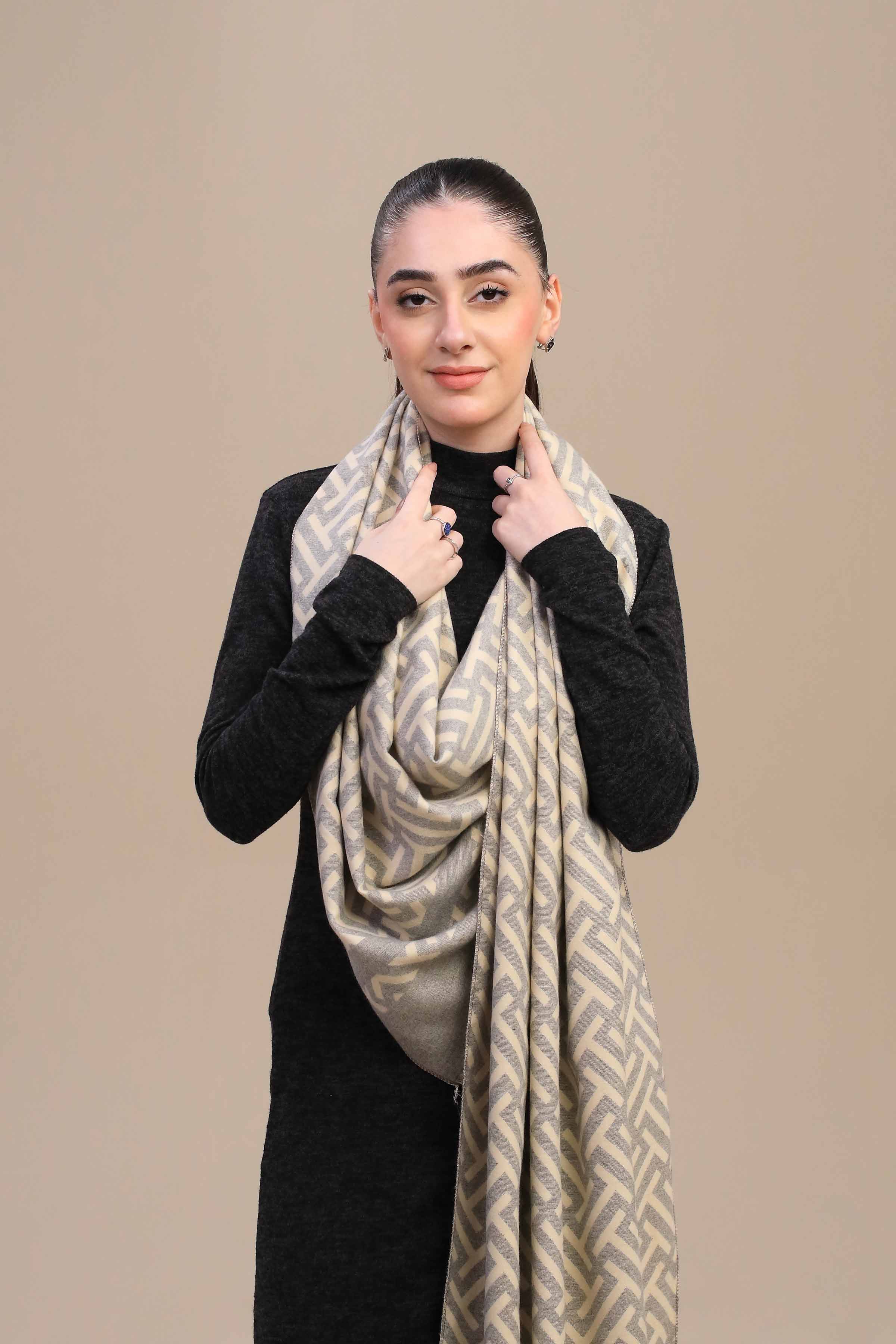 Khaki Women Shawl-446742130